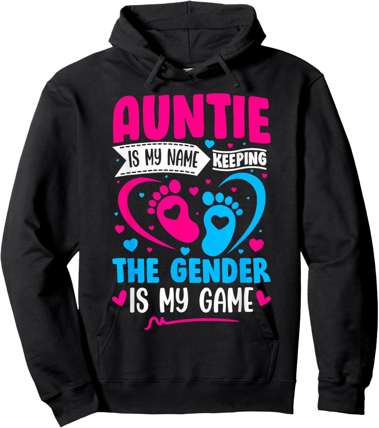 Gender Reveal Shirt Idea for a Keeper of The Gender Aunt Hoodie - Hoodie | Black