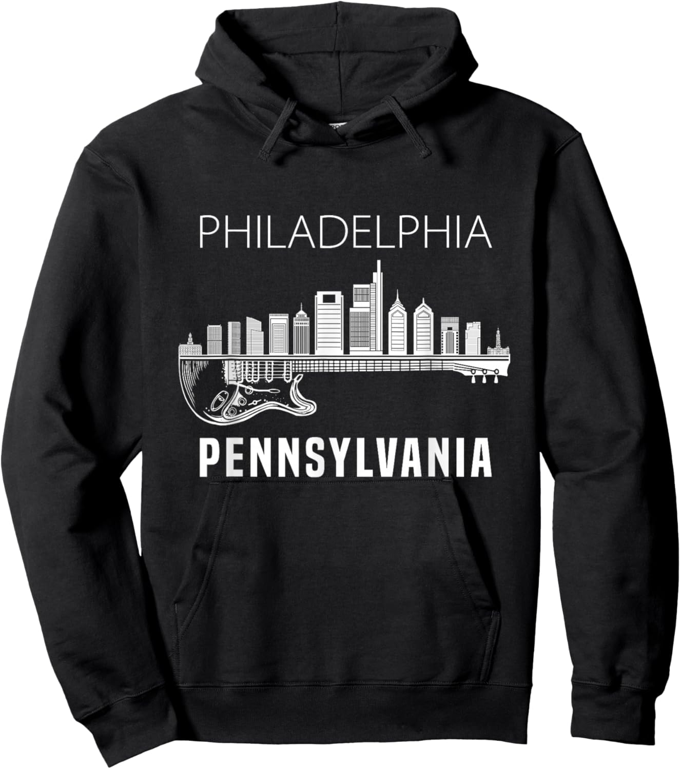 Philadelphia Pennsylvania Skyline Philadelphia Souvenir Hoodie - Hoodie | Black