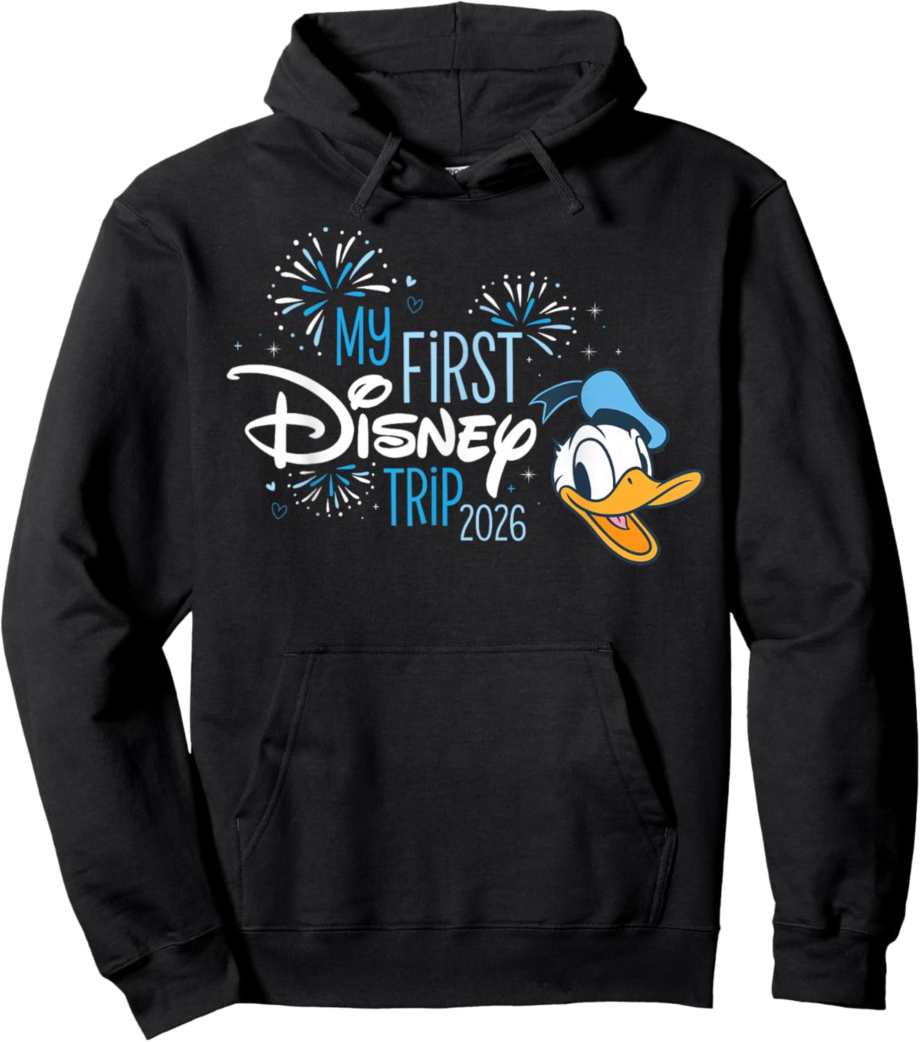 Disney Donald Duck My First Disney Trip 2026 Vacation Hoodie - Hoodie | Black