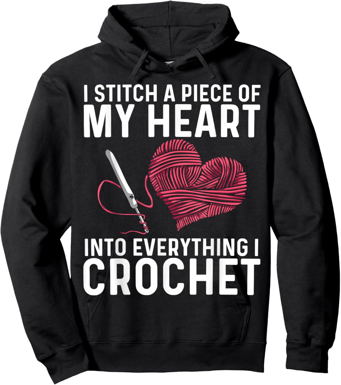Funny Crochet Design Women Crocheting Crochet Lover Hoodie - Hoodie | Black