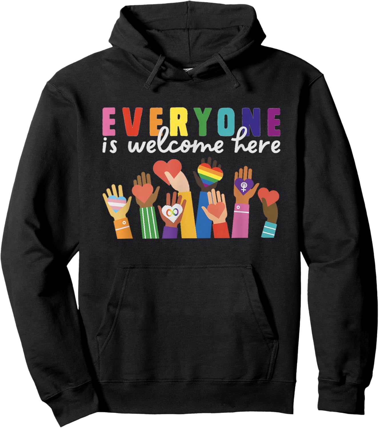 Everyone Is Welcome Here Hoodie - Hoodie | Black