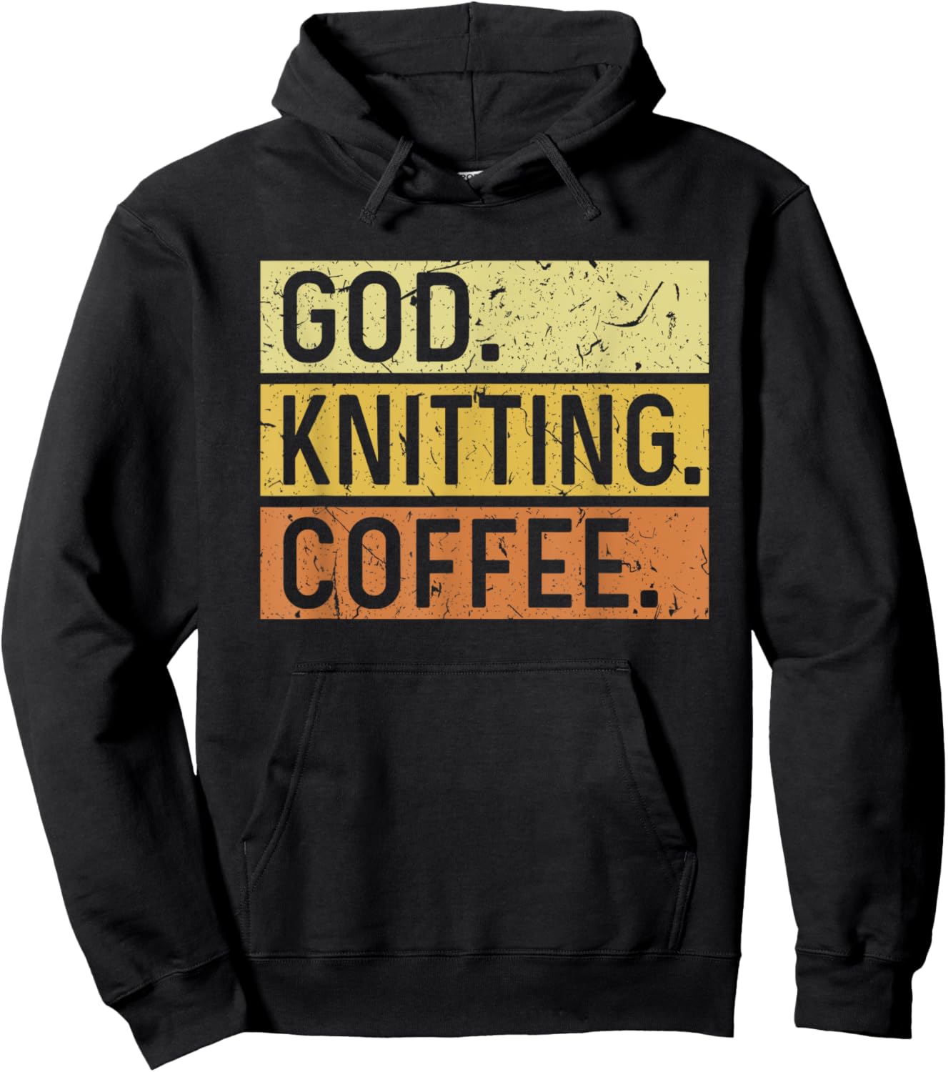 God Knitting Coffee Jesus Yarn Crochet Knitter Hoodie - Hoodie | Black