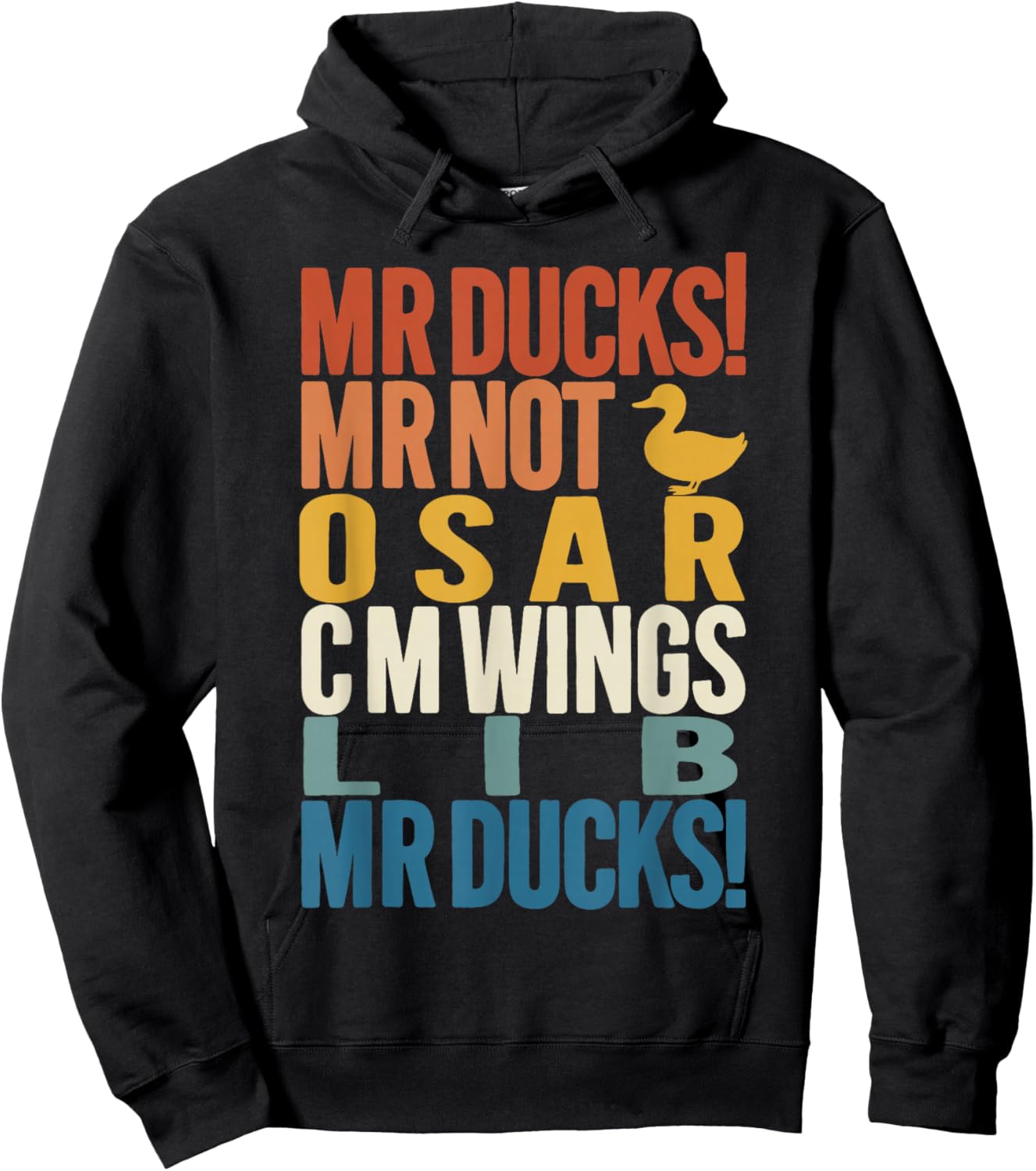 MR Ducks MR Not Osar CM Wings Funny Duck Hoodie - Hoodie | Black