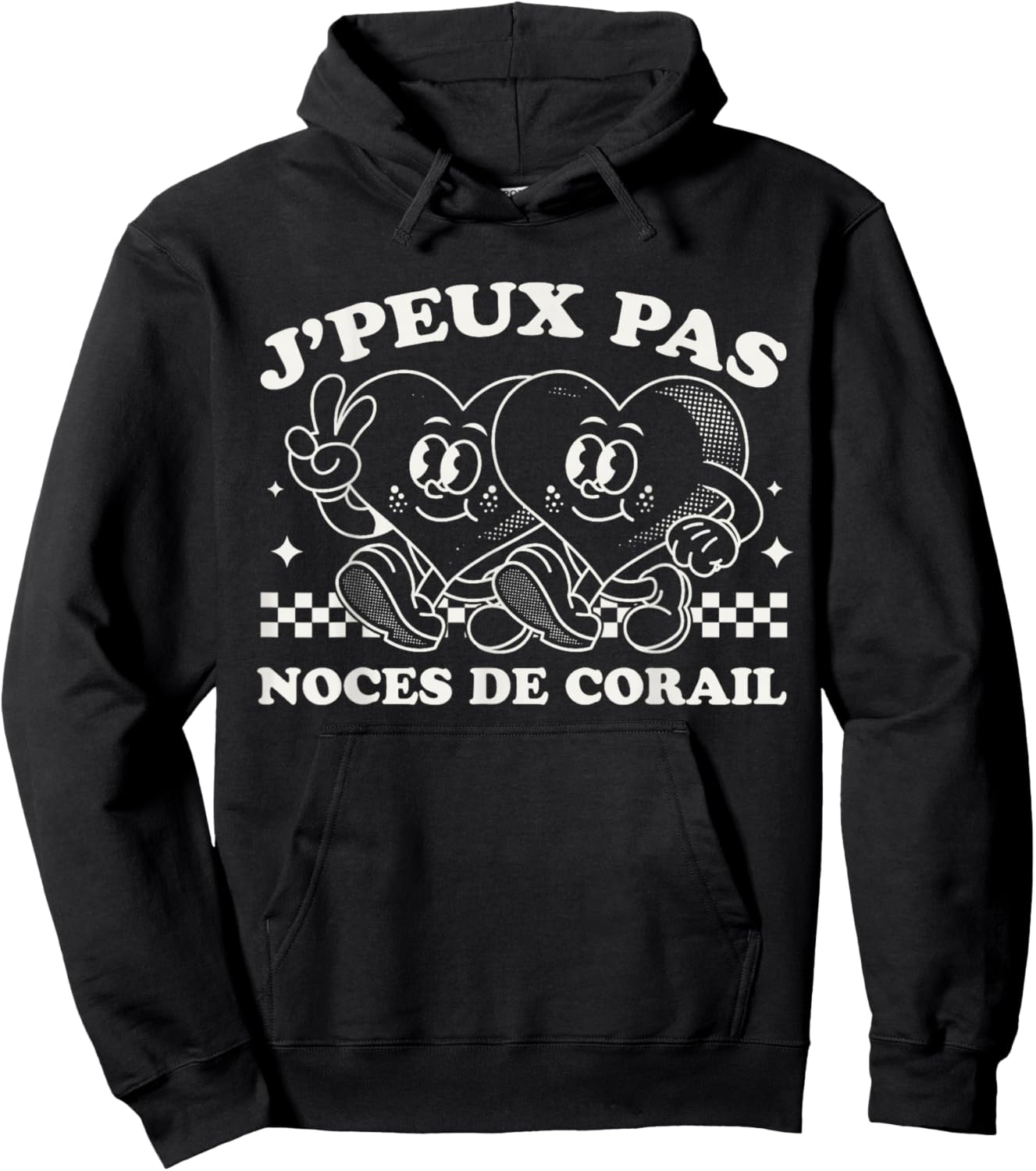 Gift Couple 11 Years Wedding – Coral Wedding Anniversary Hoodie - Hoodie | Black