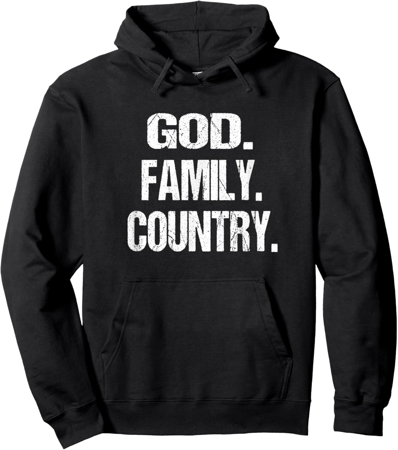 God Family Country Christian American Patriotic United Stand Hoodie - Hoodie | Black