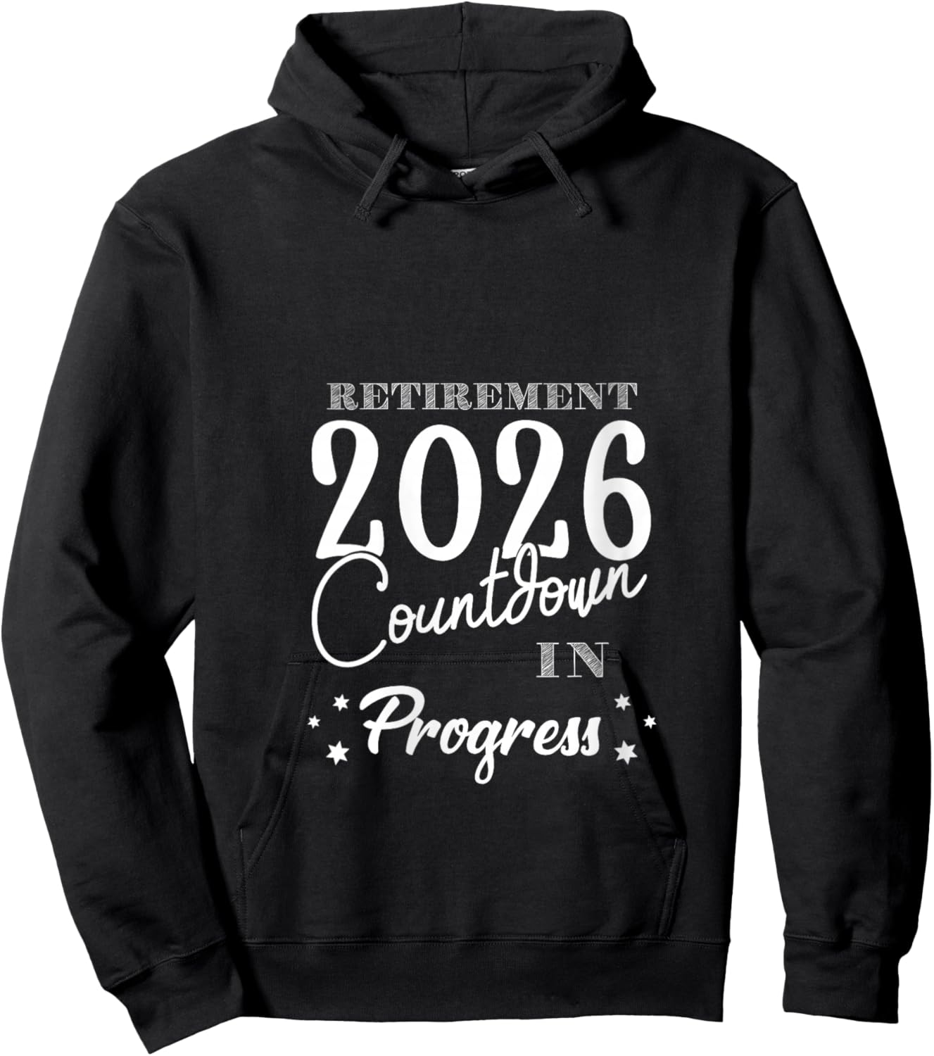 Women's Retirement 2026 Countdown in Progress Fun Retiring V-Neck Hoodie - Hoodie | Black