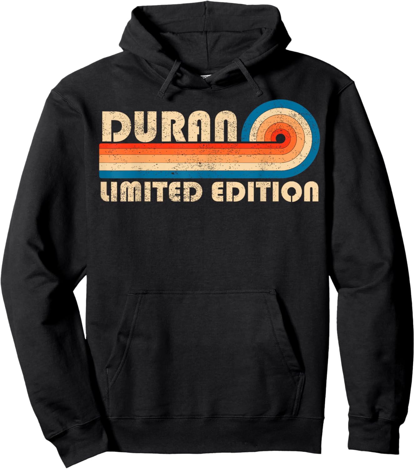 Duran Retro 70s 80s Sunset Stripe Hoodie - Hoodie | Black