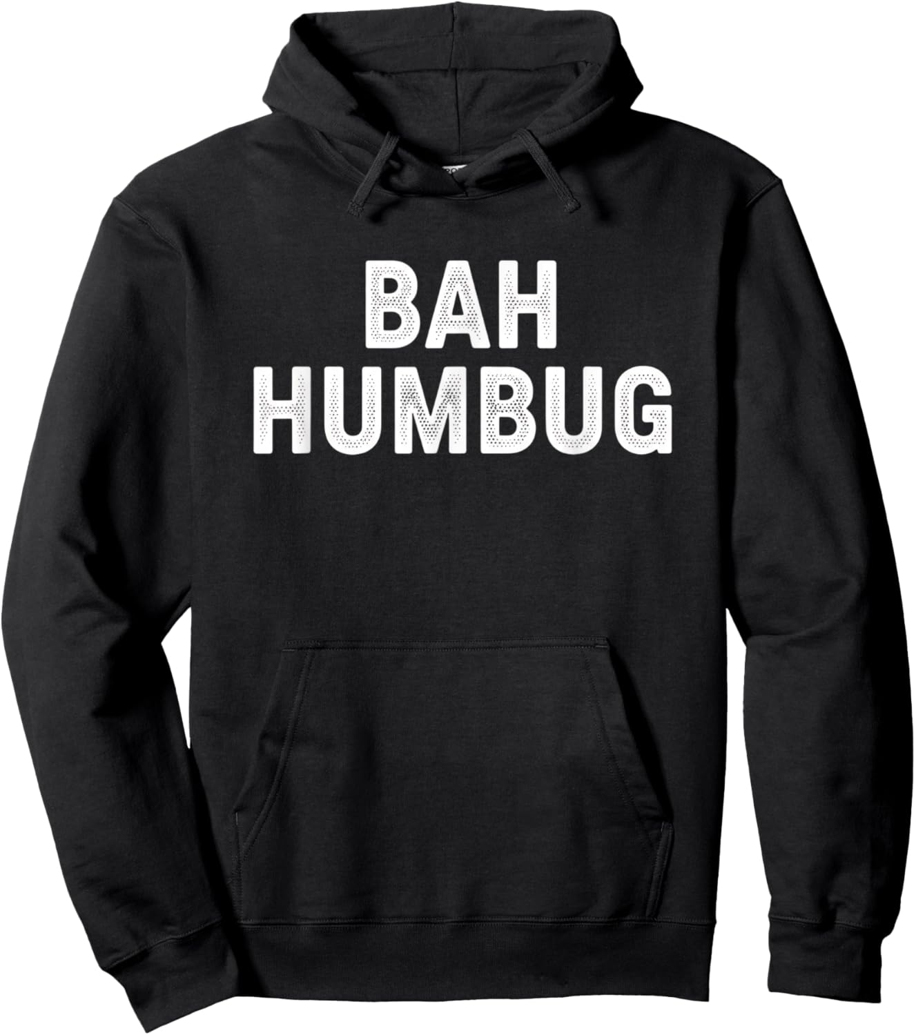 Christmas Bah Humbug Scrooge Vintage Bold Typography Hoodie - Hoodie | Black