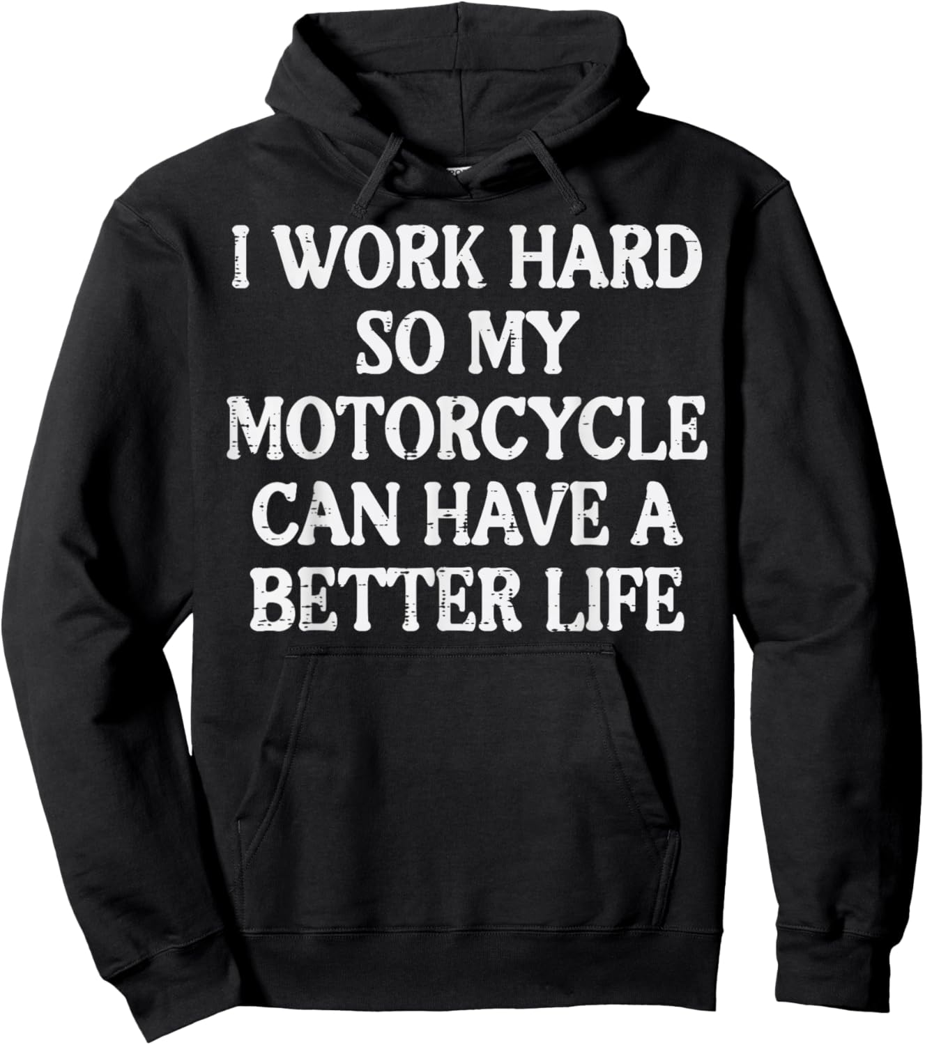 Work Hard So My Motorcycle Funny Biker Men Women Hoodie - Hoodie | Black