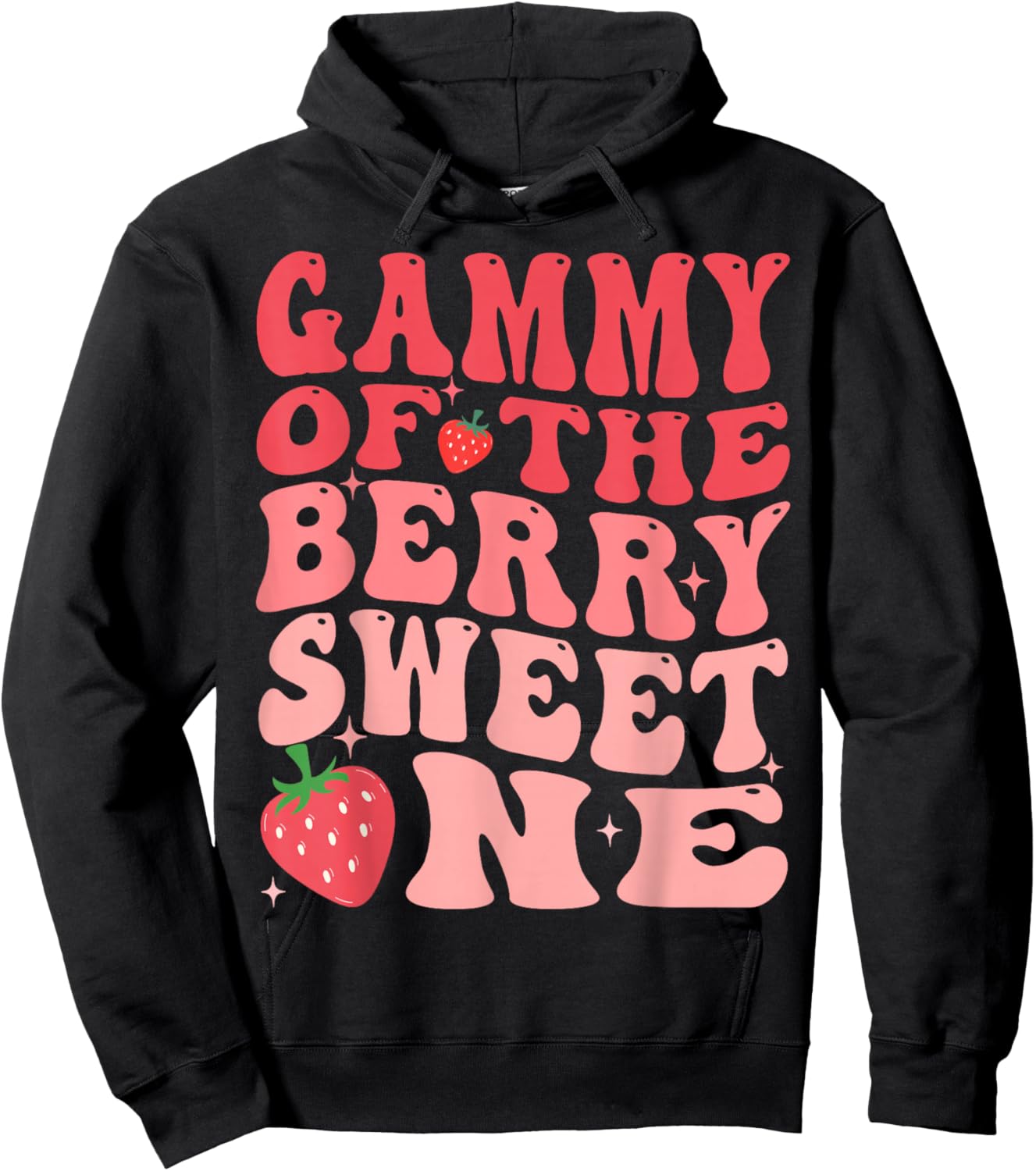 Gammy Of The Berry Sweet One 1st Birthday Strawberry Hoodie - Hoodie | Black