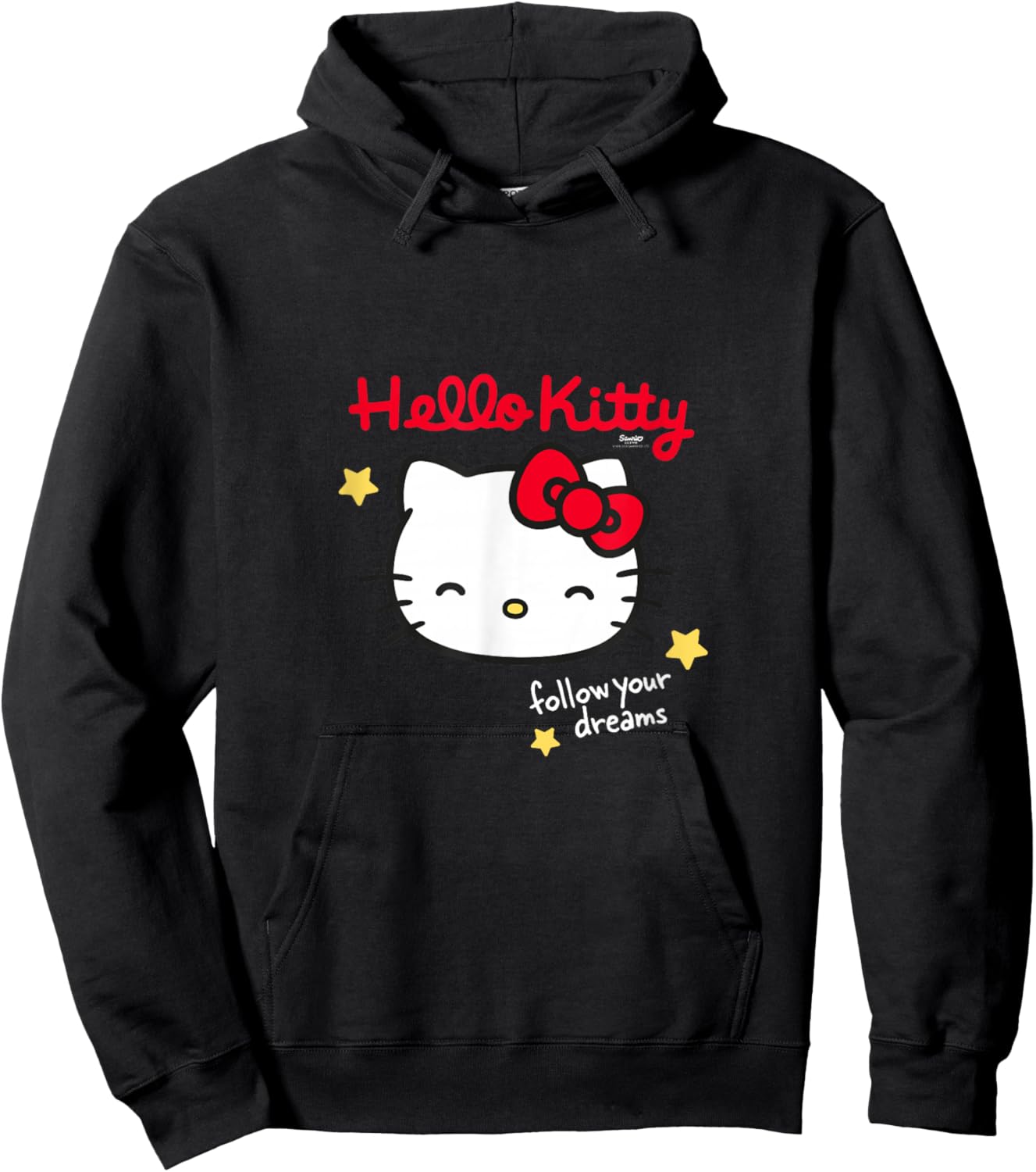 Hello Kitty Charakter Follow your dreams , Black, S Hoodie - Hoodie | Black