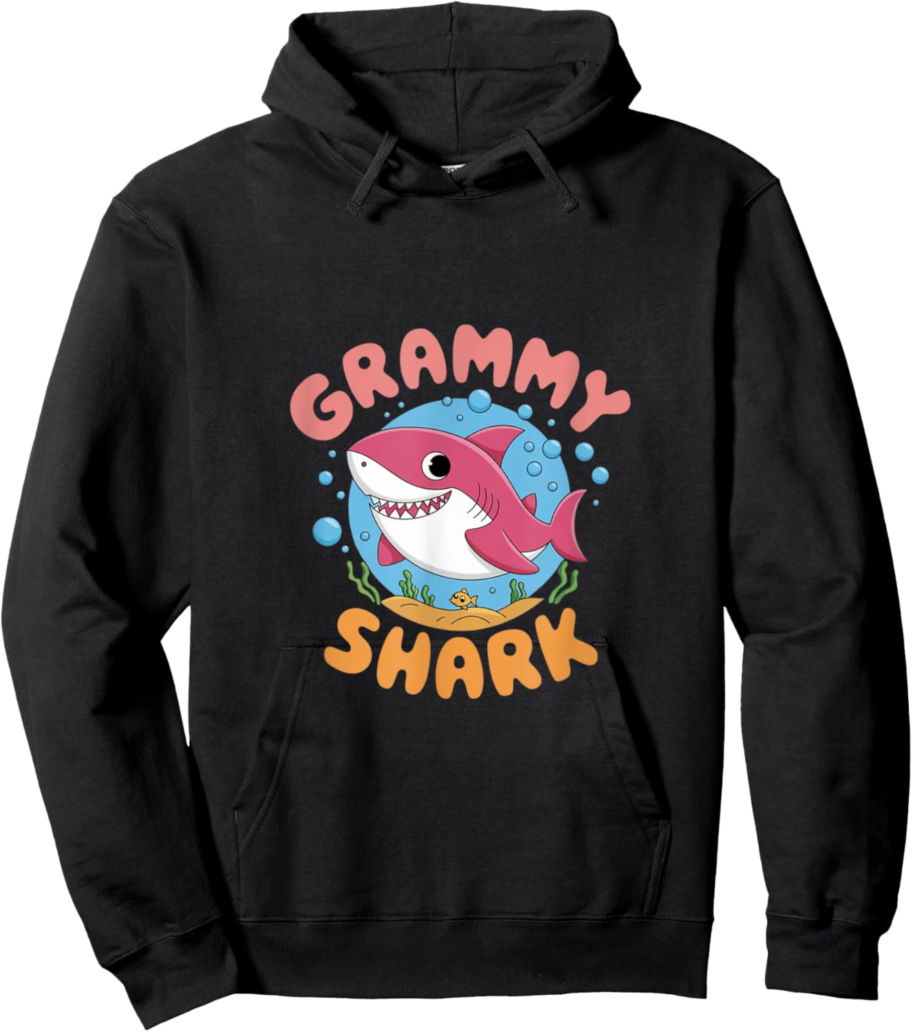 Grammy Shark Shirt Grammy Shark Lover Family Mother's Day Hoodie - Hoodie | Black