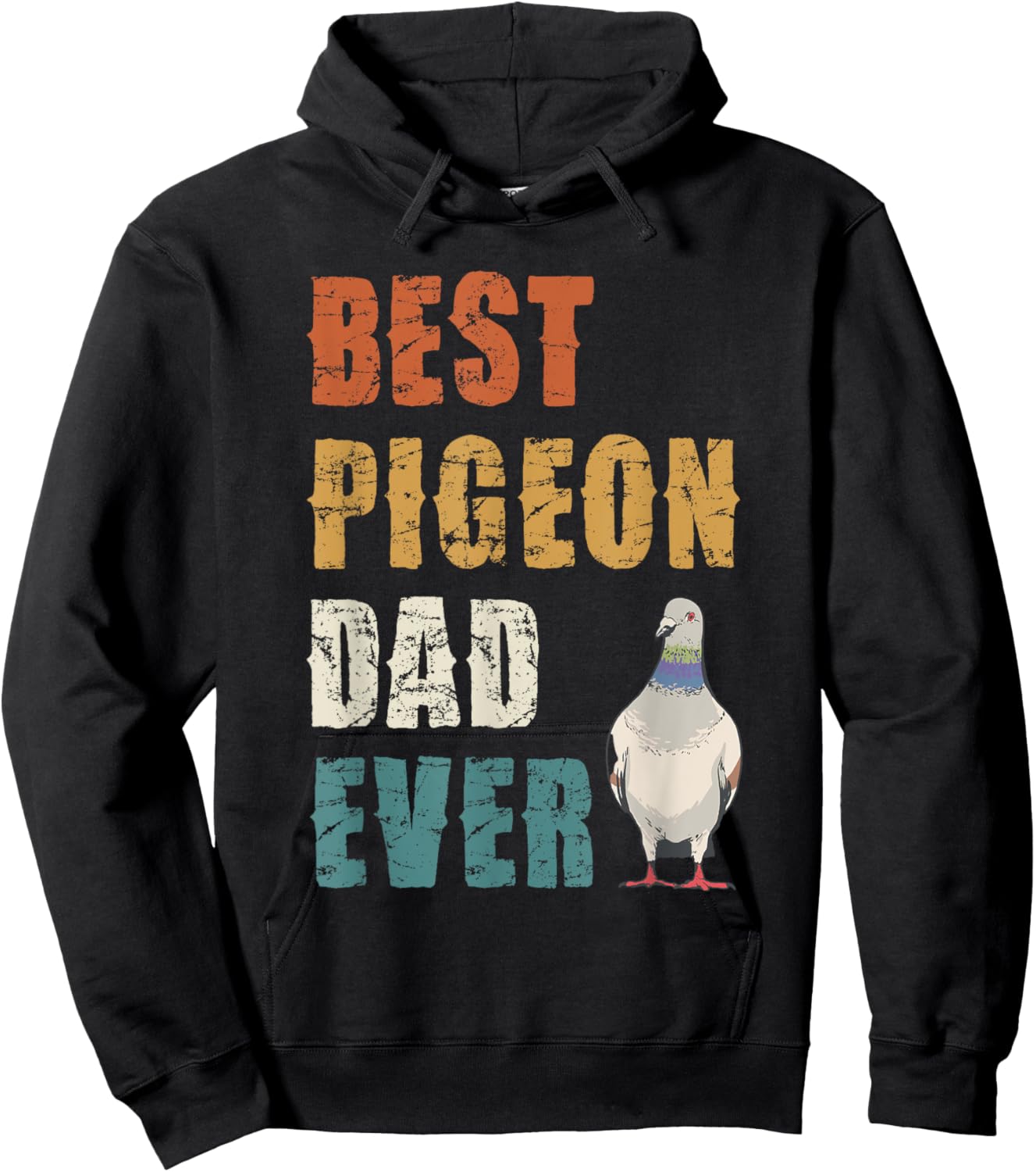 Best Pigeon Dad Ever Bird Lover Appreciation Hoodie - Hoodie | Black