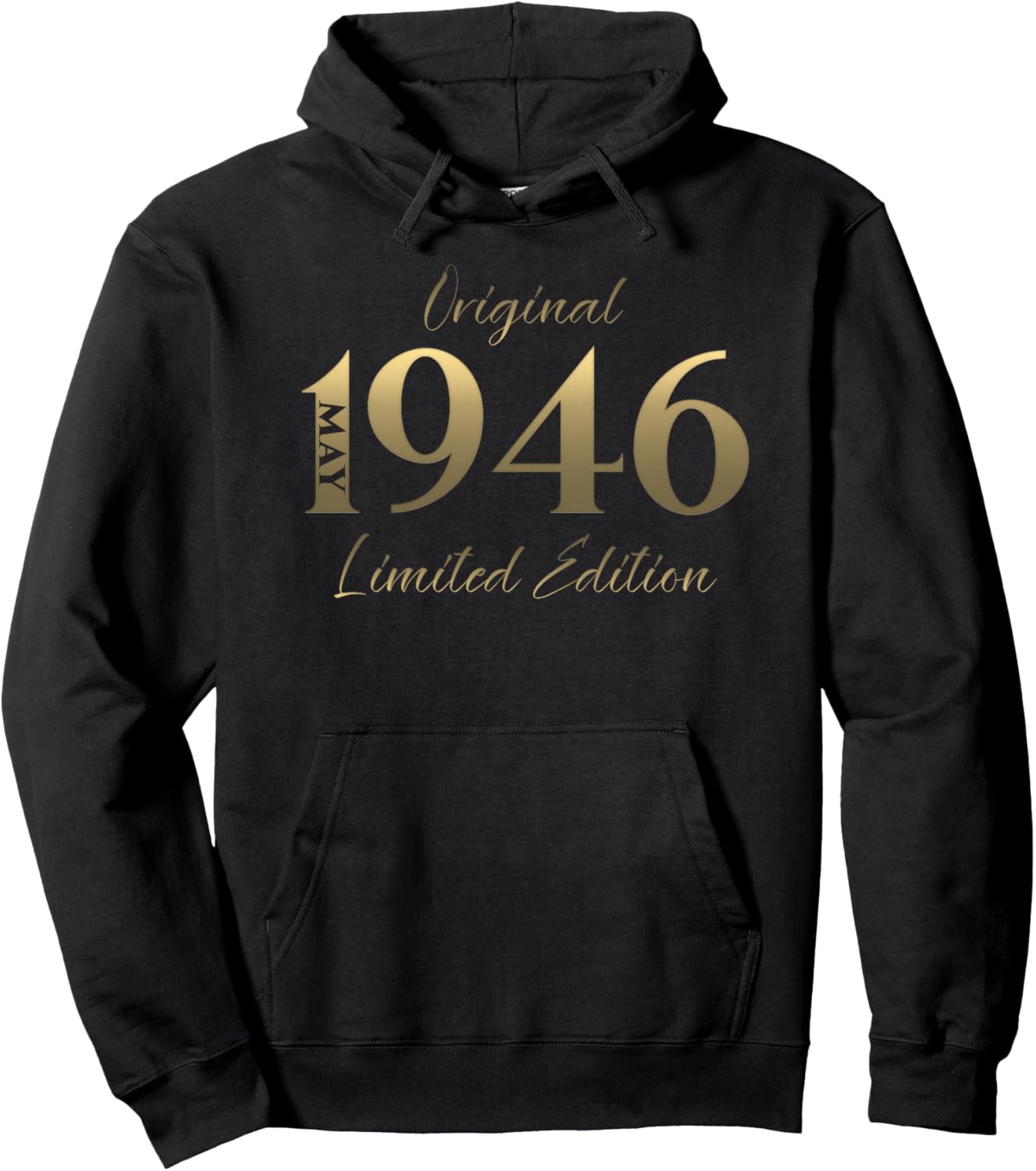 80 Ans Anniversaire Homme Cadeau Mai 1946 Vintage Haut de Gamme Hoodie - Hoodie | Black