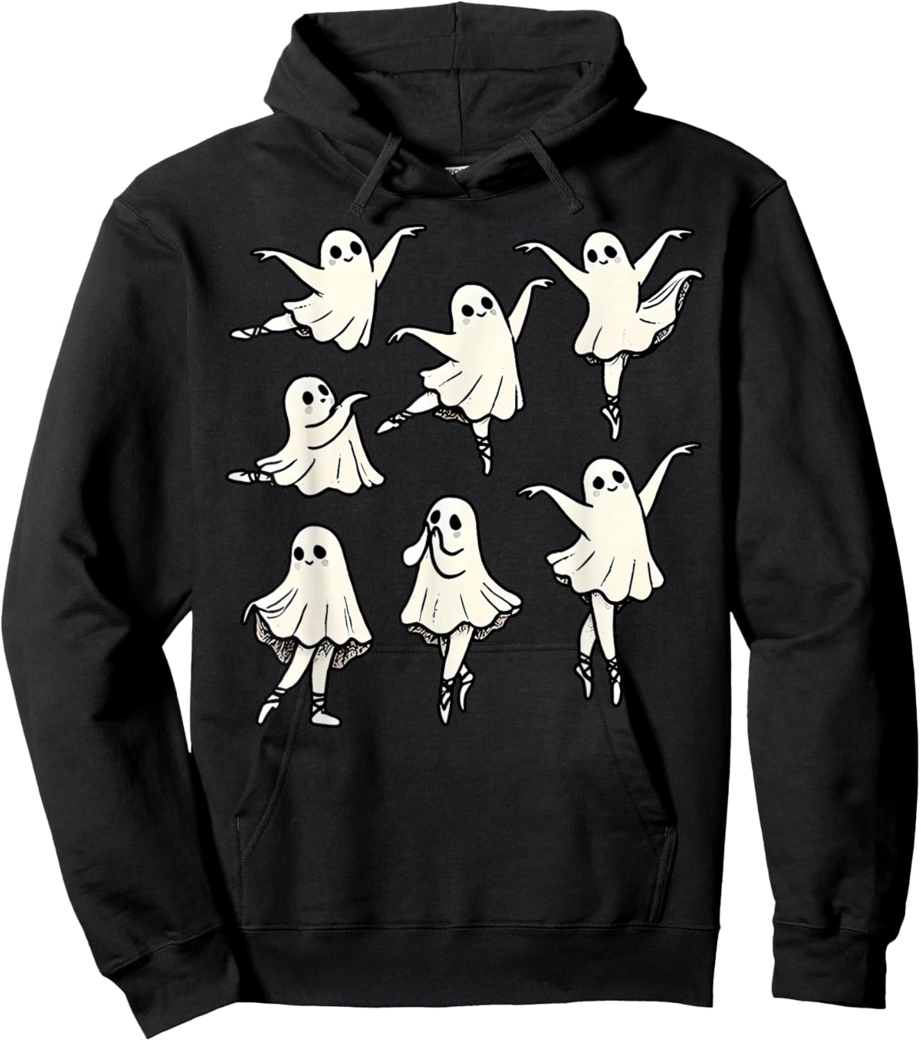 Ballet Ghost Ballet Dancer Spooky Dance Teacher Halloween Hoodie - Hoodie | Black