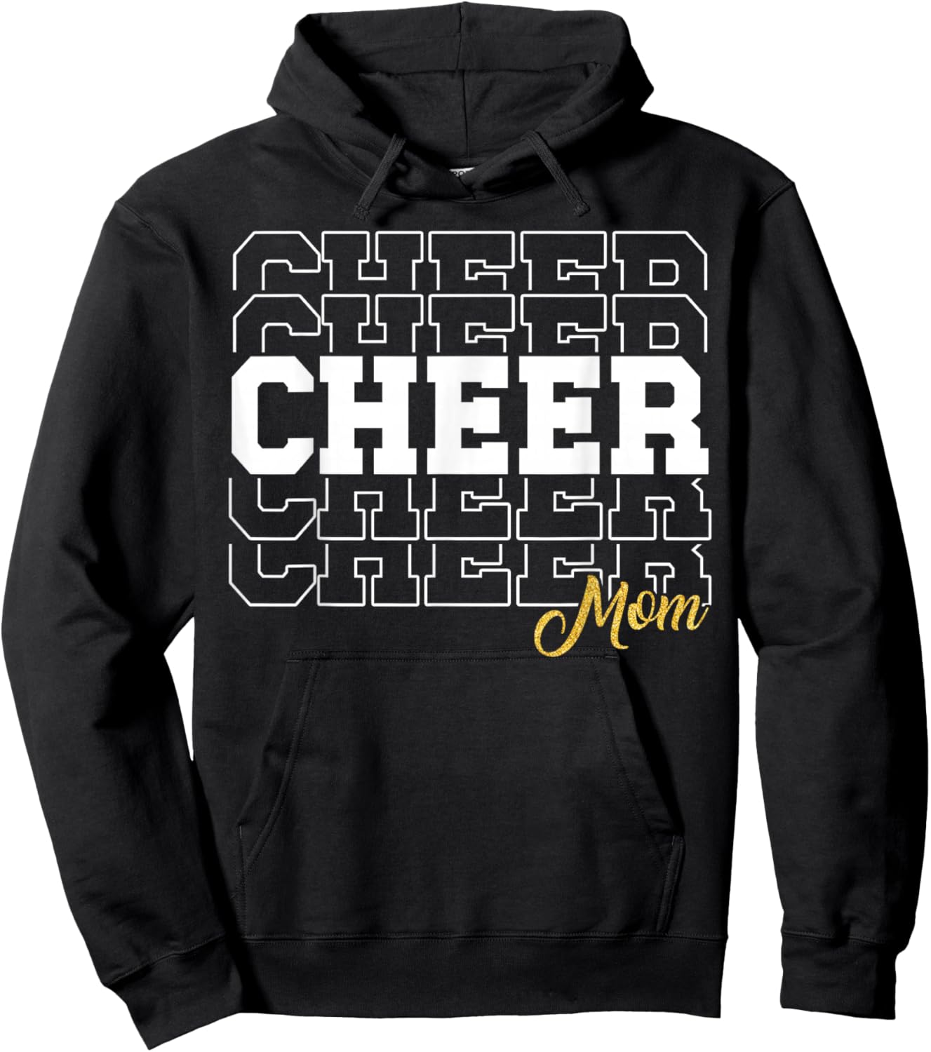 Cheer Mom Biggest Fan Cheerleader Girls Women Cheerleading Hoodie - Hoodie | Black