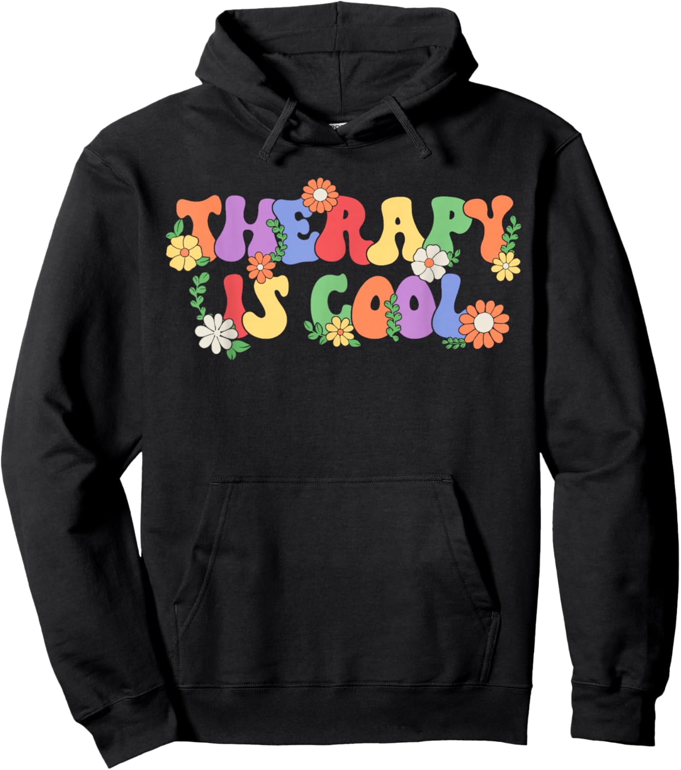 Therapy Is Cool Self Care Mental Health Matters Awareness Hoodie - Hoodie | Black