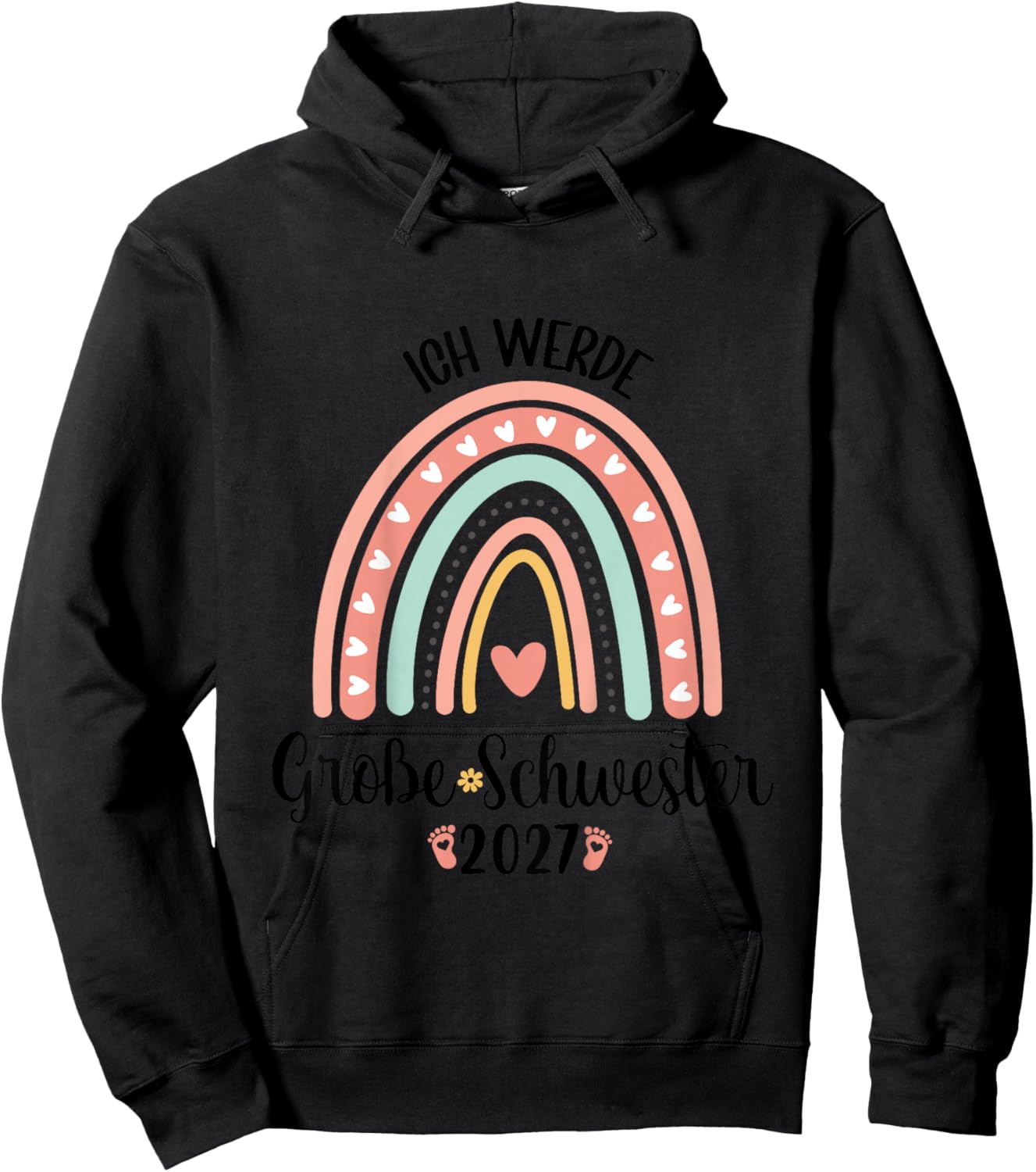 Kinder Ich Werde Große Schwester 2027 Große Schwester Cute Hoodie - Hoodie | Black