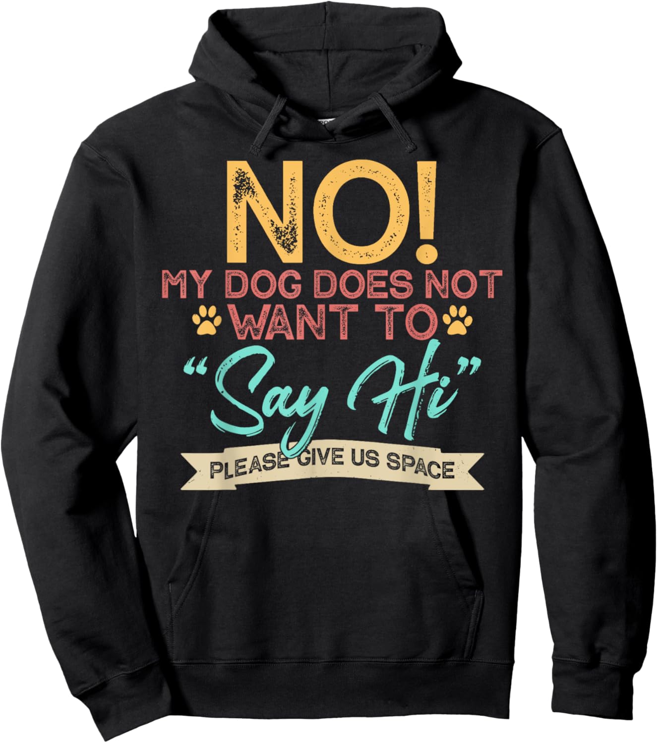 No My Dog Does Not Want to Say Hi Shirt Funny Dog Lover Hoodie - Hoodie | Black