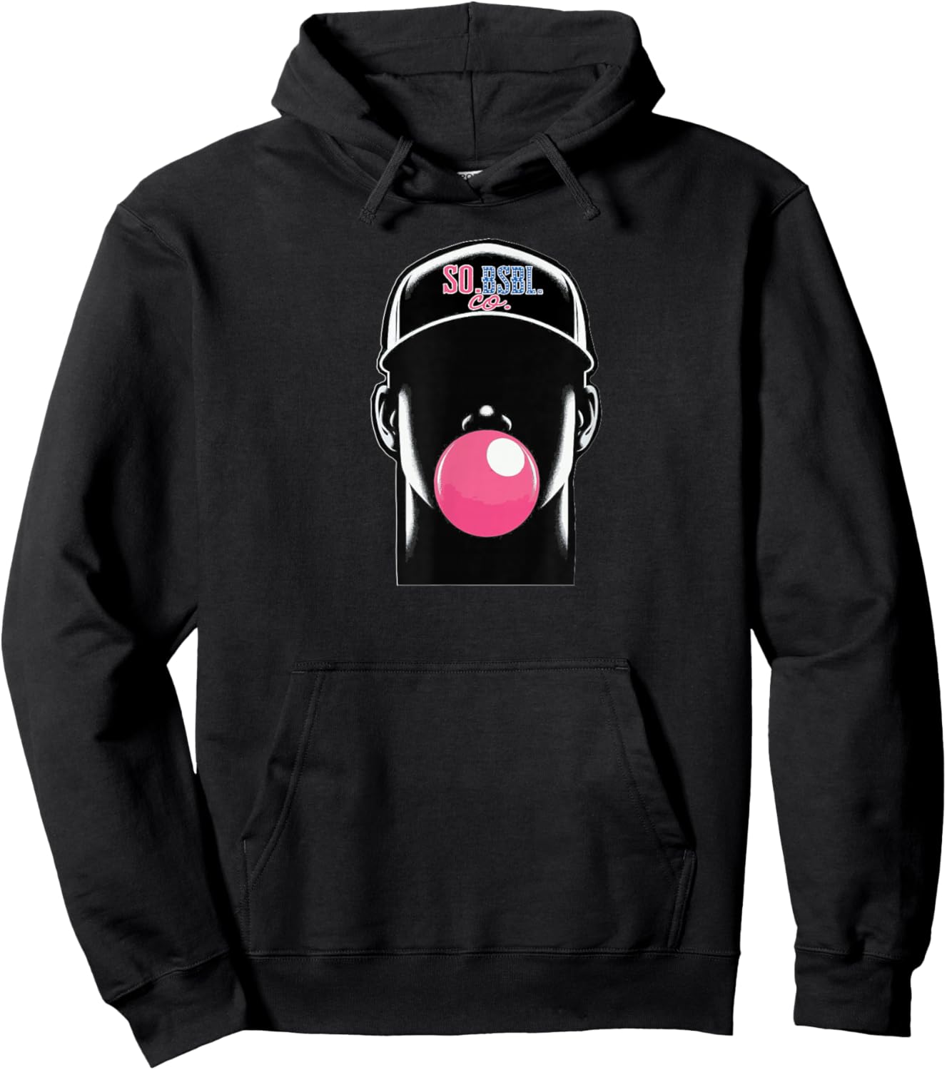 Baseball Player Bubble Gum Hoodie - Hoodie | Black