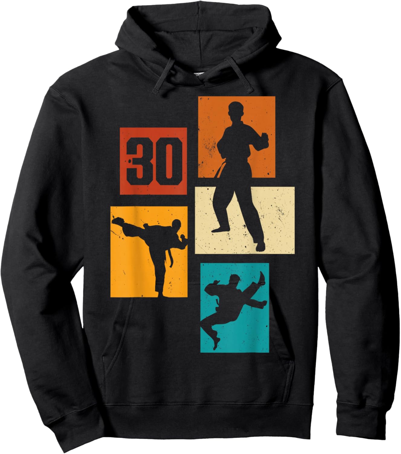 30th Birthday Karate Taekwondo 30 Years Old Man Martial Arts Hoodie - Hoodie | Black
