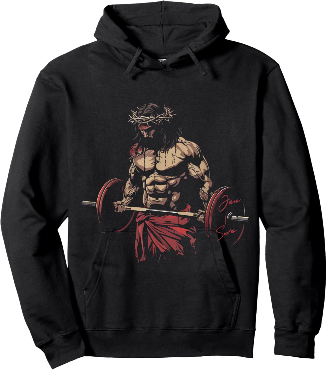 Jesus The Ultimate Deadlifter Christian Gym Workout Jesus Hoodie - Hoodie | Black