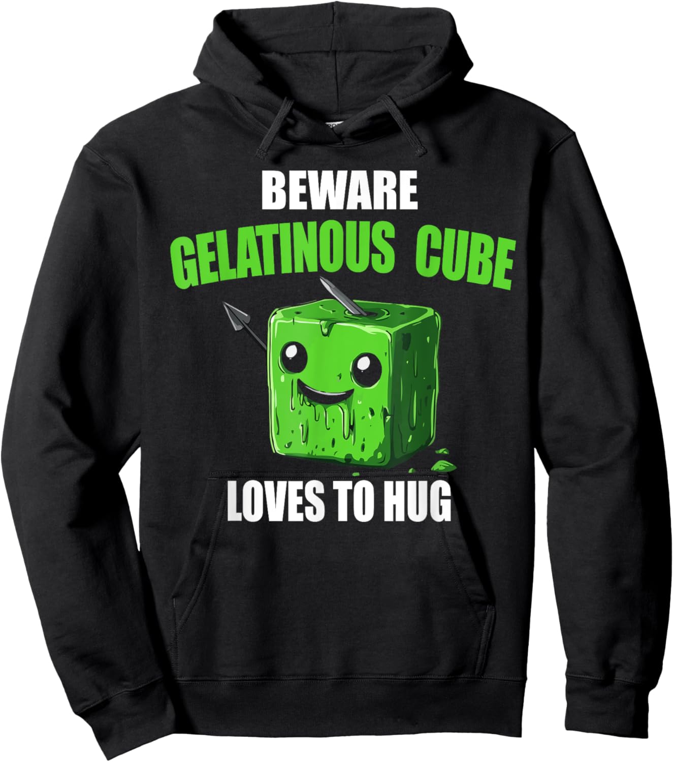Beware Gelatinous Cube Loves To Hug Hoodie - Hoodie | Black