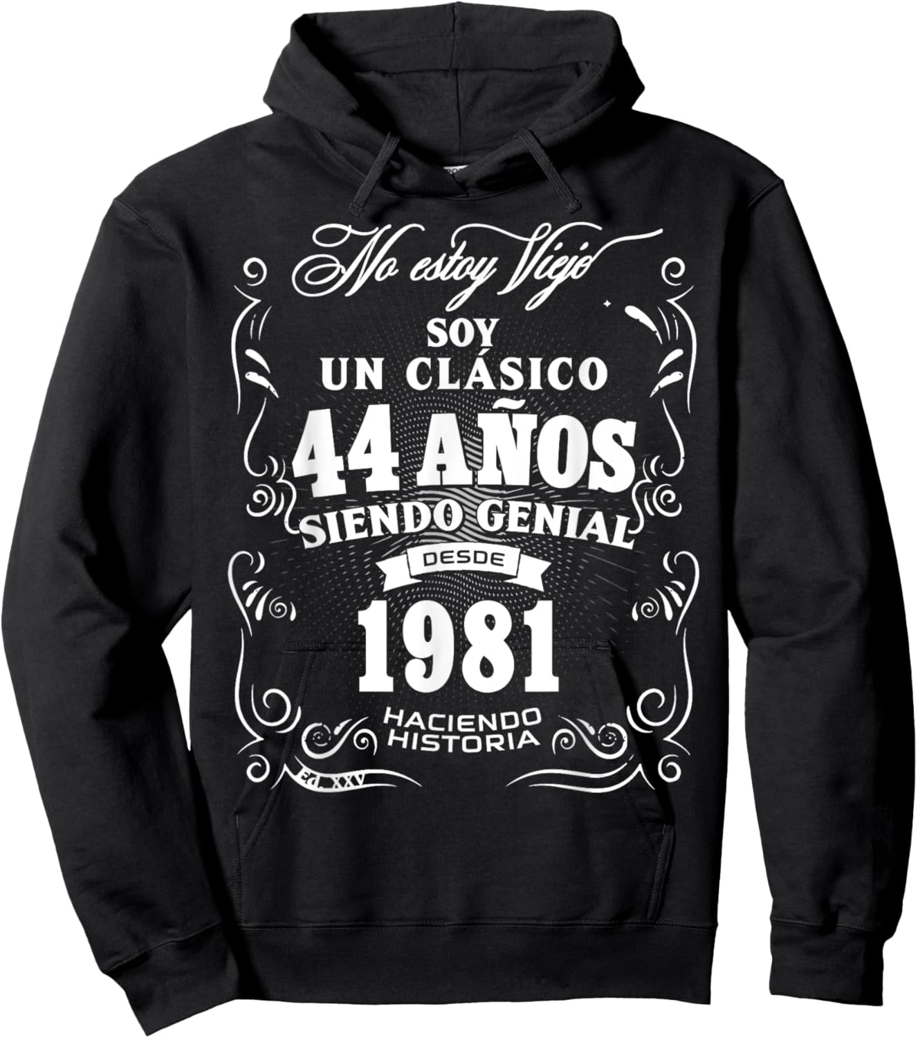 44th Birthday gift in Spanish Regalo cumpleanos 44 Hoodie - Hoodie | Black