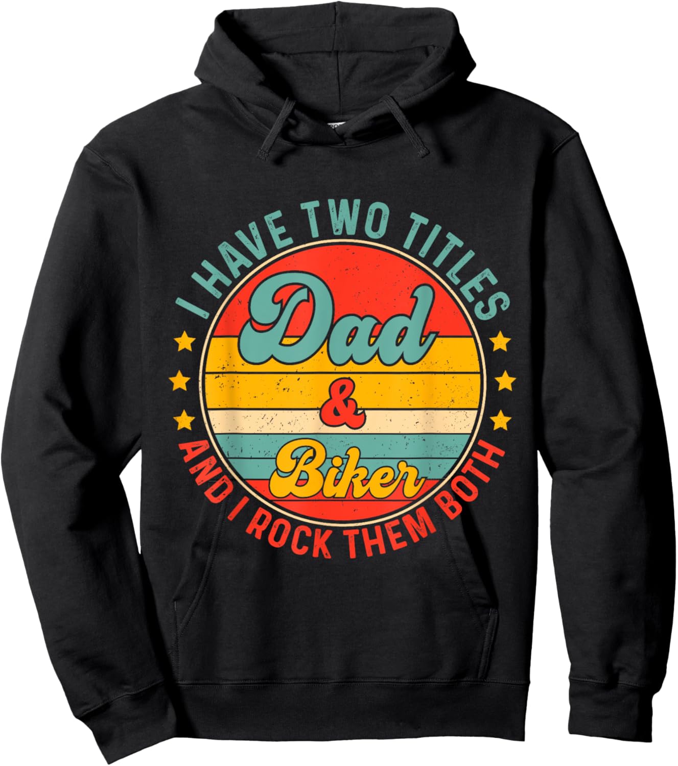 Biker Dad Father Day Design For Biker Motorcycle Fathers Hoodie - Hoodie | Black