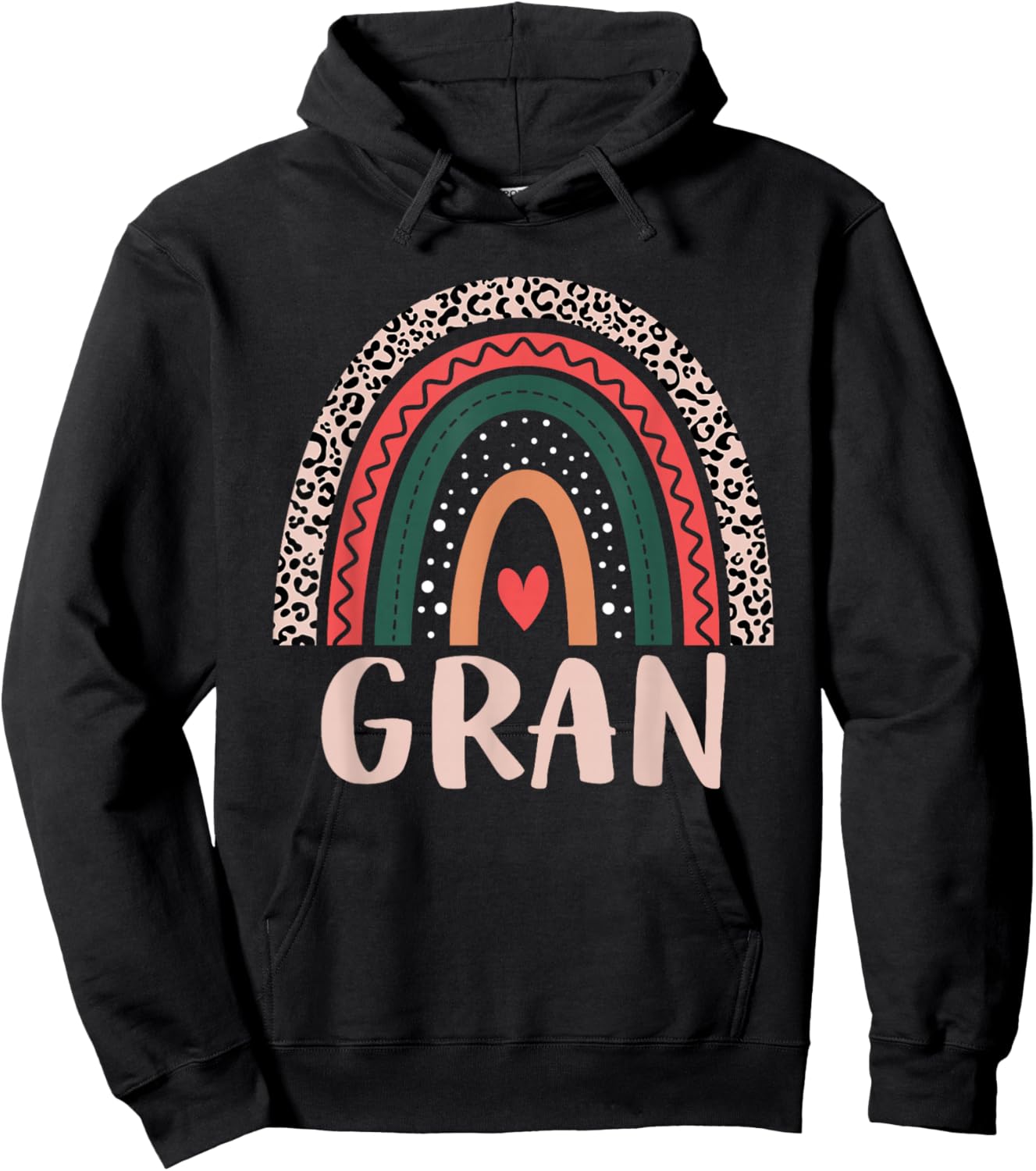 Gran Rainbow Grandma Grandma Women Mothers Day Gran Hoodie - Hoodie | Black