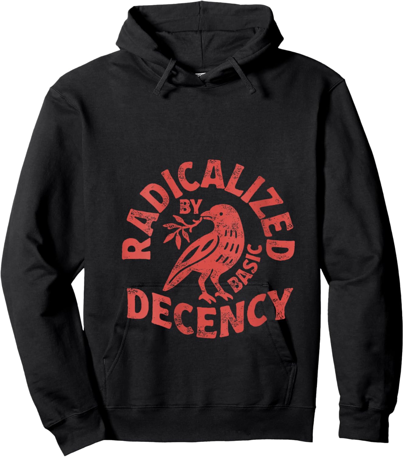 Radicalized by Basic Decency Resist Boho Floral Women V-Neck Hoodie - Hoodie | Black