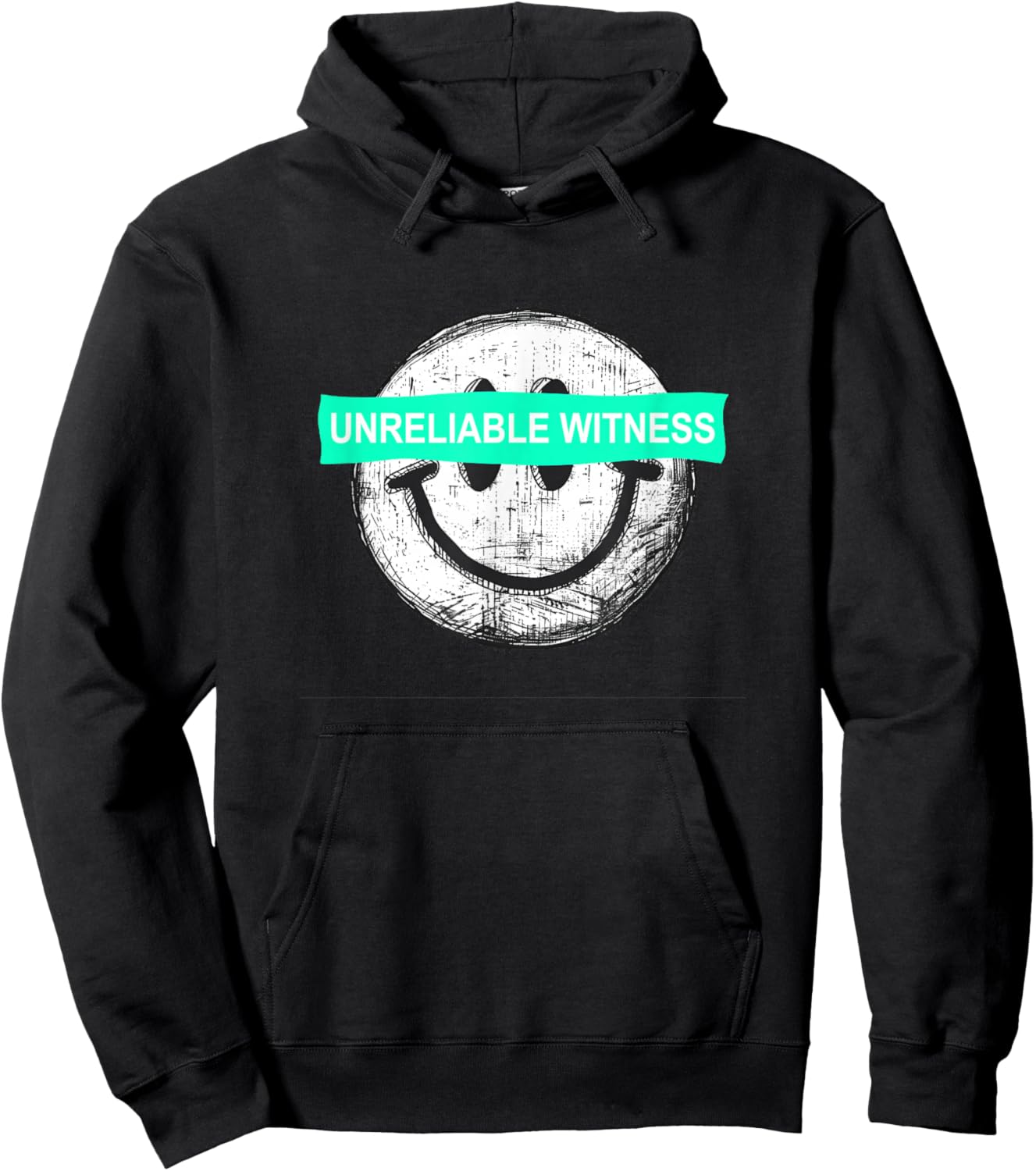 Light Teal Aqua Color Unreliable Witness Light Teal Aqua Hoodie - Hoodie | Black
