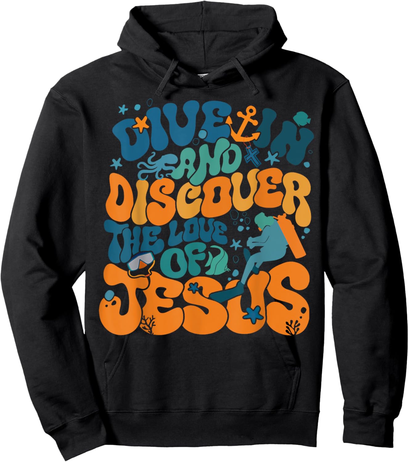 Dive In And Discover The Love Of Jesus Scuba Diving VBS 2024 Hoodie - Hoodie | Black