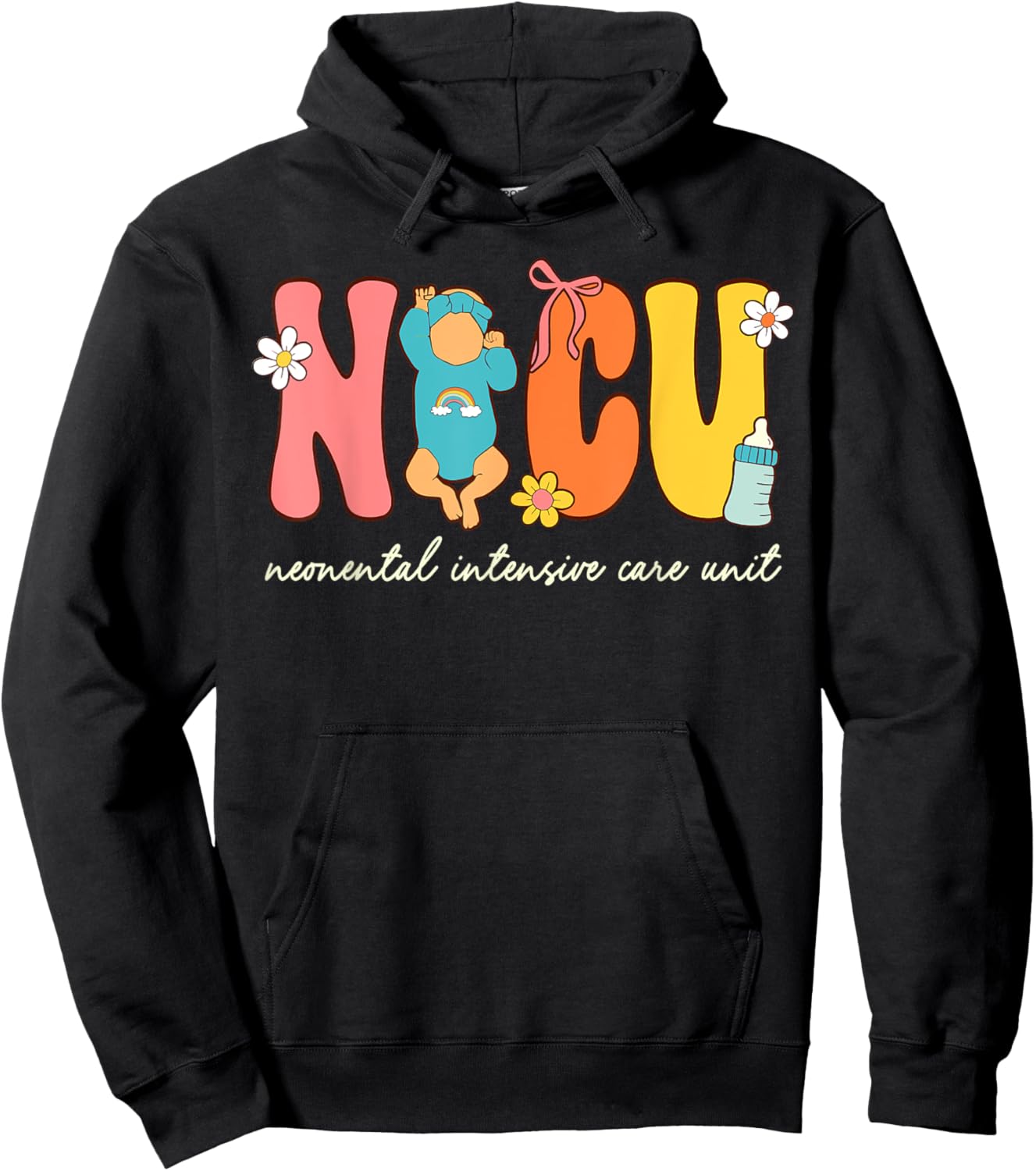 Nicu Nurse Neonatal Intensive Care Unit Groovy Nurse Life Hoodie - Hoodie | Black
