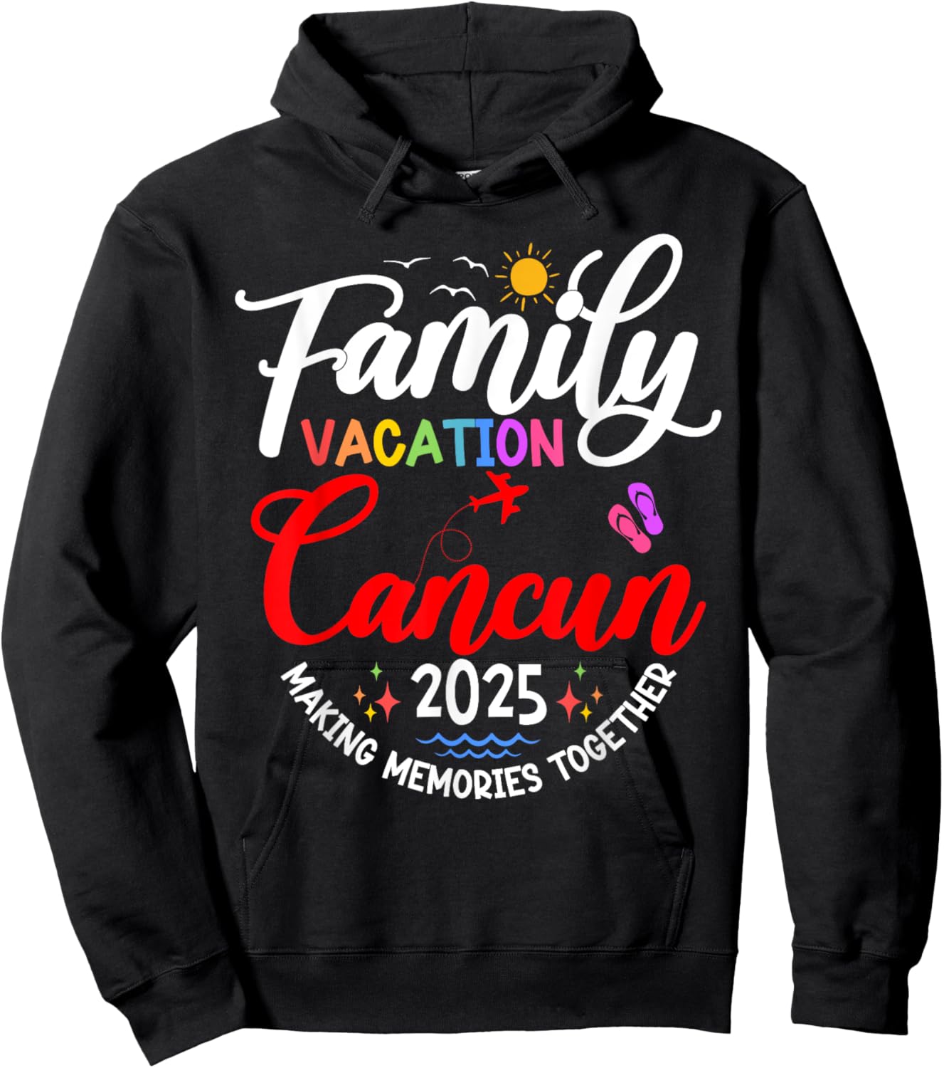 Family Vacation Cancun 2025 Matching Mexico Vacation 2025 Hoodie - Hoodie | Black