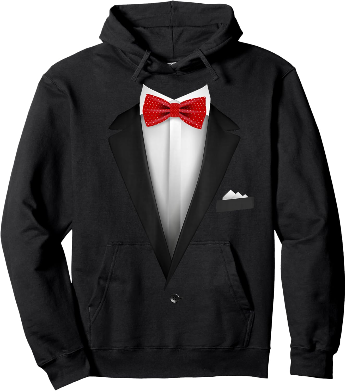 Bow Tie Tuxedo Wedding Special Occasion Hoodie - Hoodie | Black
