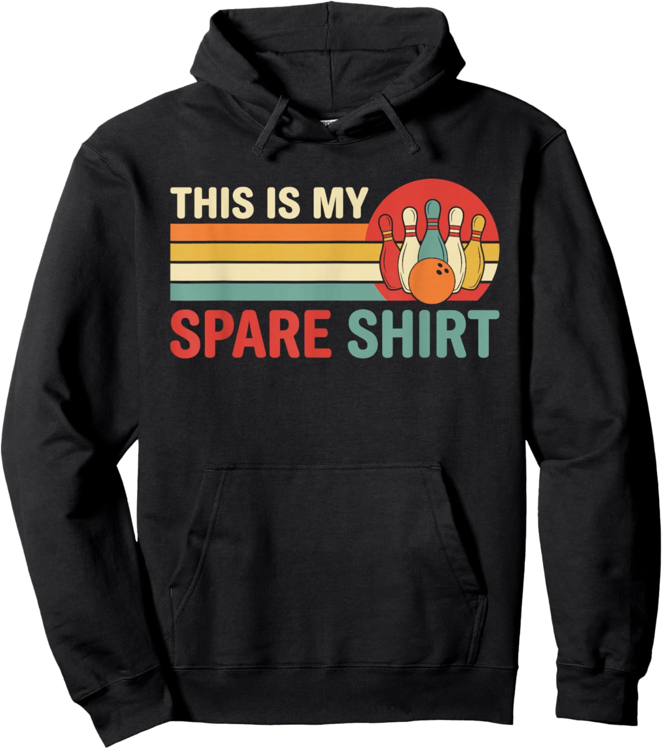 This is My Spare Shirt Funny Bowling Shirts Hoodie - Hoodie | Black