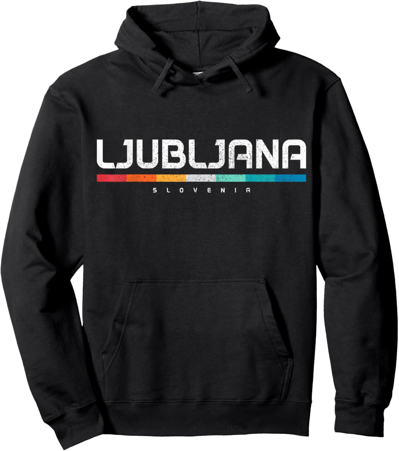 We Love Ljubljana Slovenia Vintage Retro Slovenian Souvenir Hoodie - Hoodie | Black