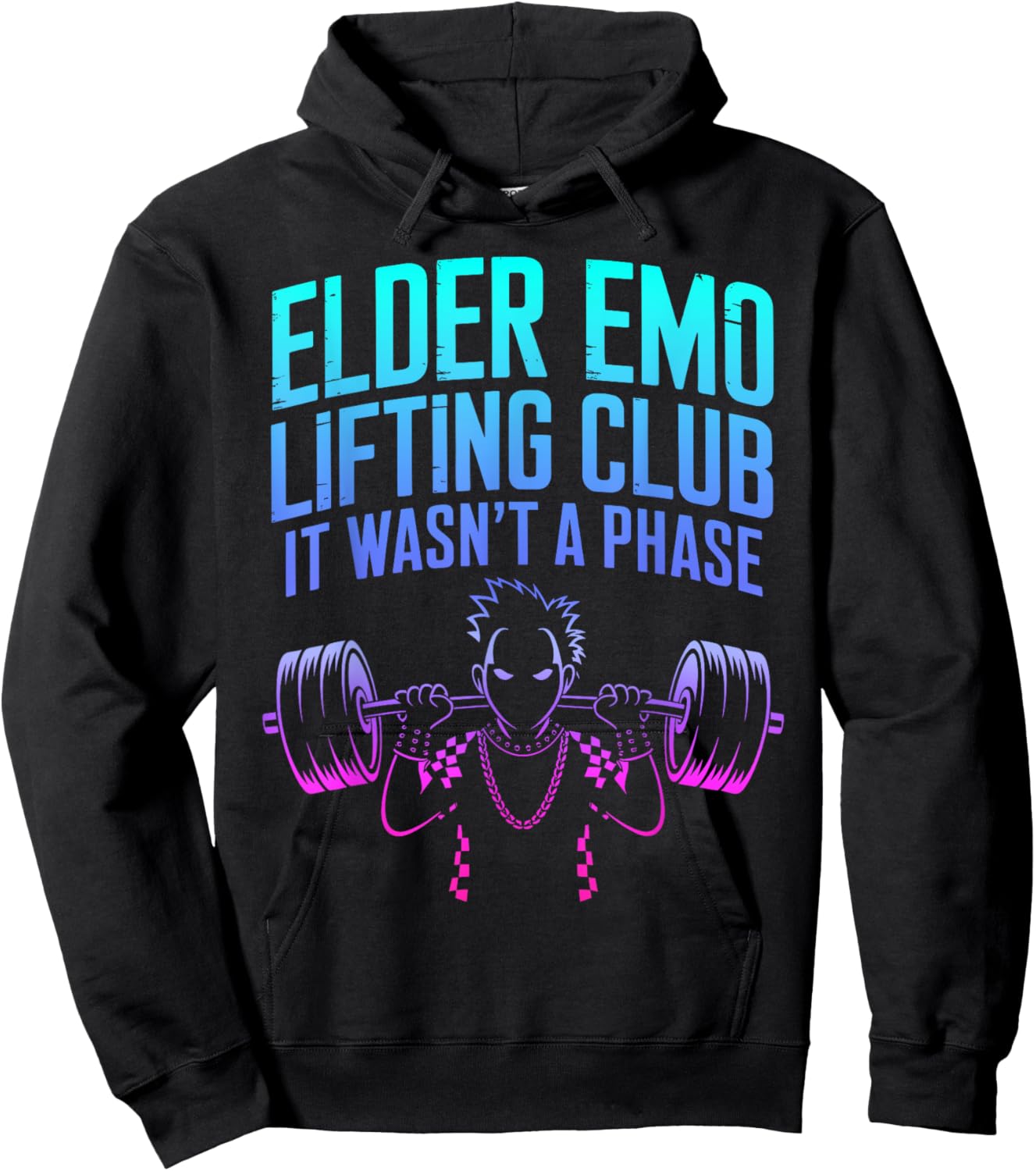 Elder Emo Lifting Club It Wasn't A Phase Hoodie - Hoodie | Black