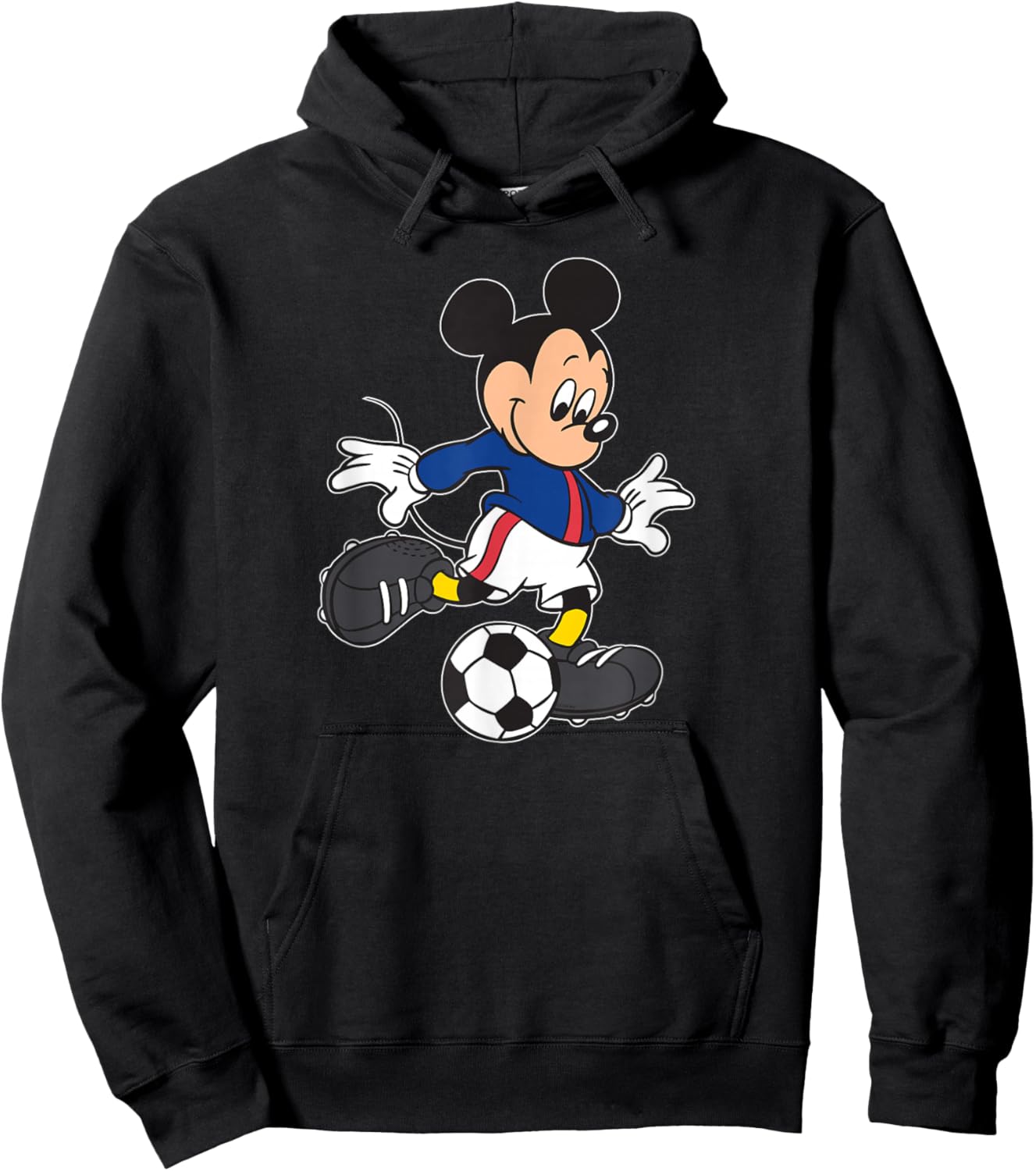 Disney Sports Mickey Mouse Soccer Team Player Football Hoodie - Hoodie | Black