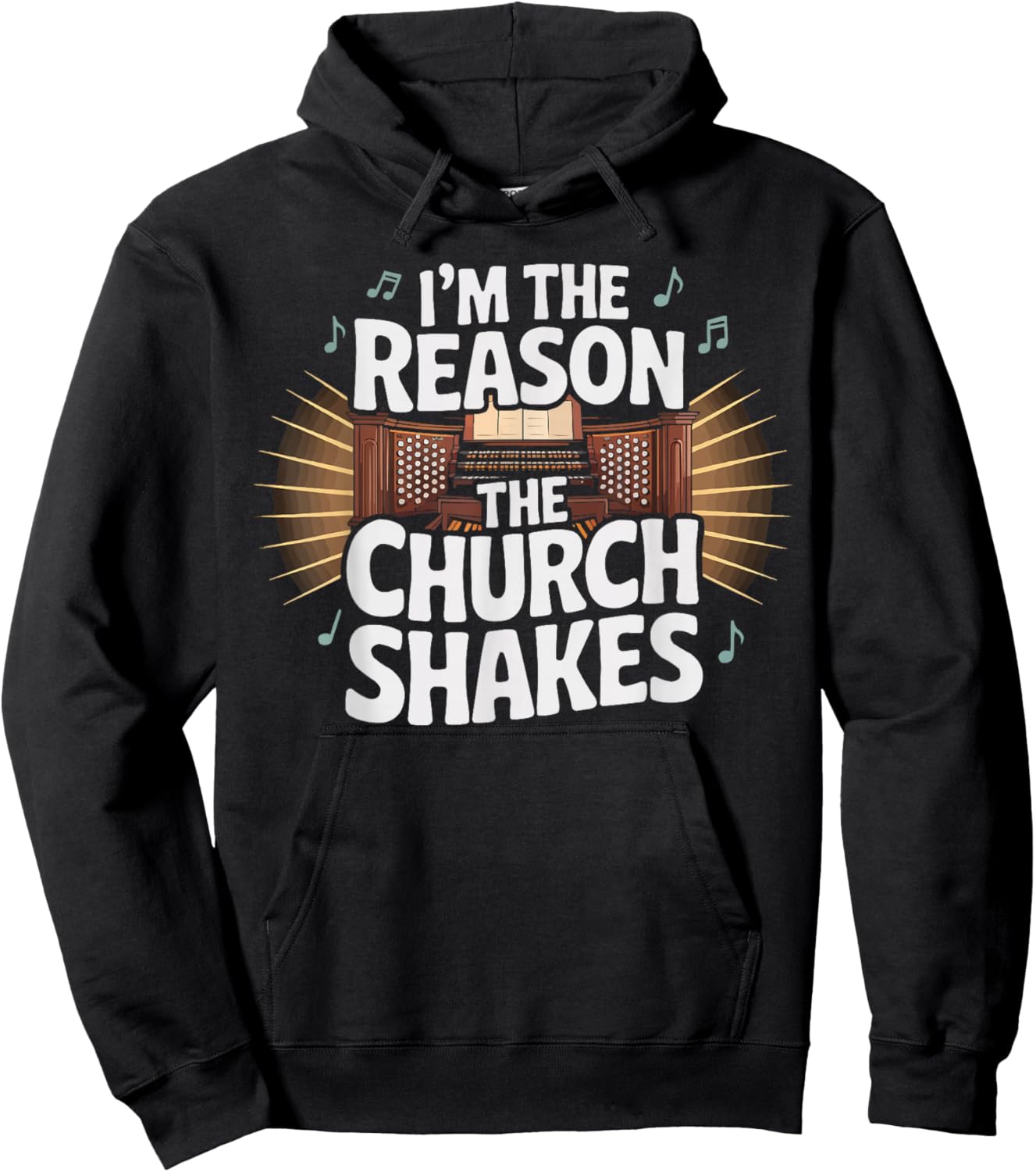 Organ Player Musical Instrument Musician Church Organist Hoodie - Hoodie | Black