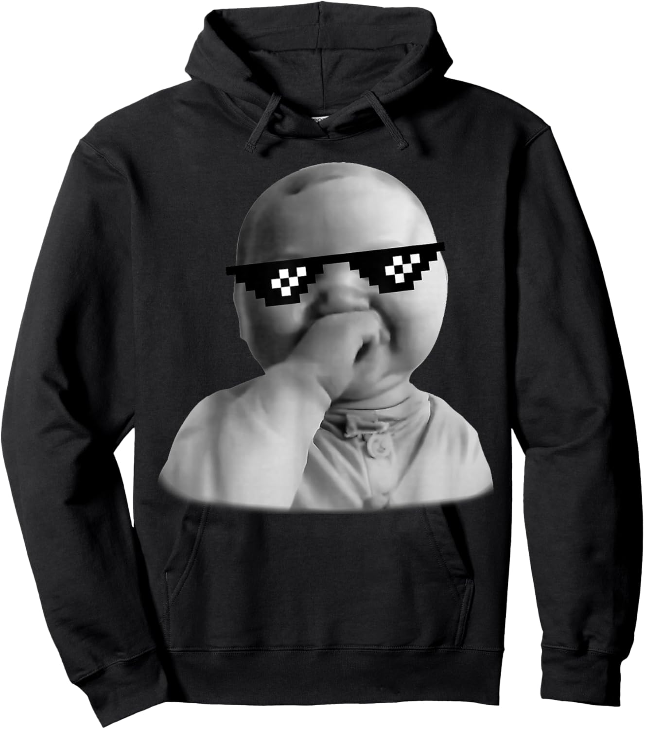 Ai Baby Meme Funny Laughing Baby Baby Meme Brainrot Hoodie - Hoodie | Black