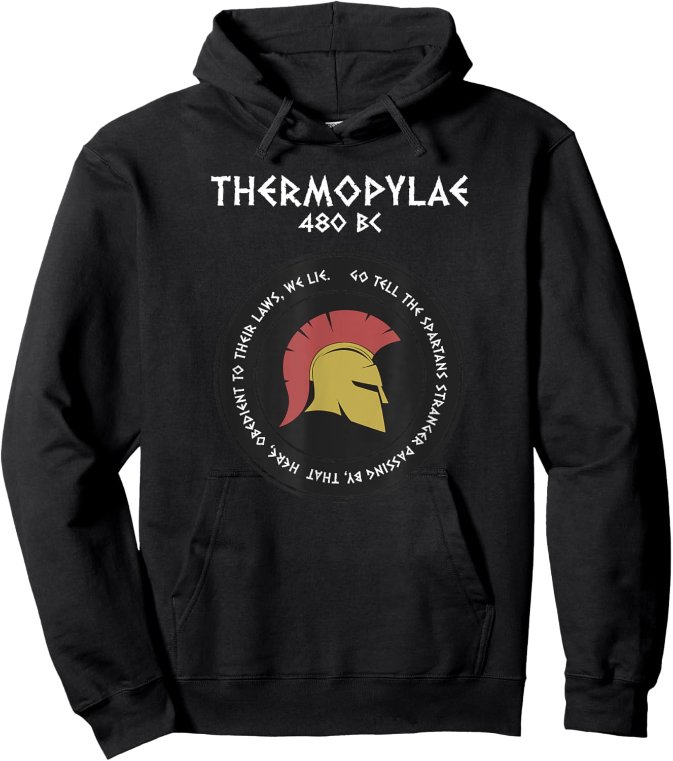 Sparta Thermopylae Epitaph Leonidas Hoodie - Hoodie | Black