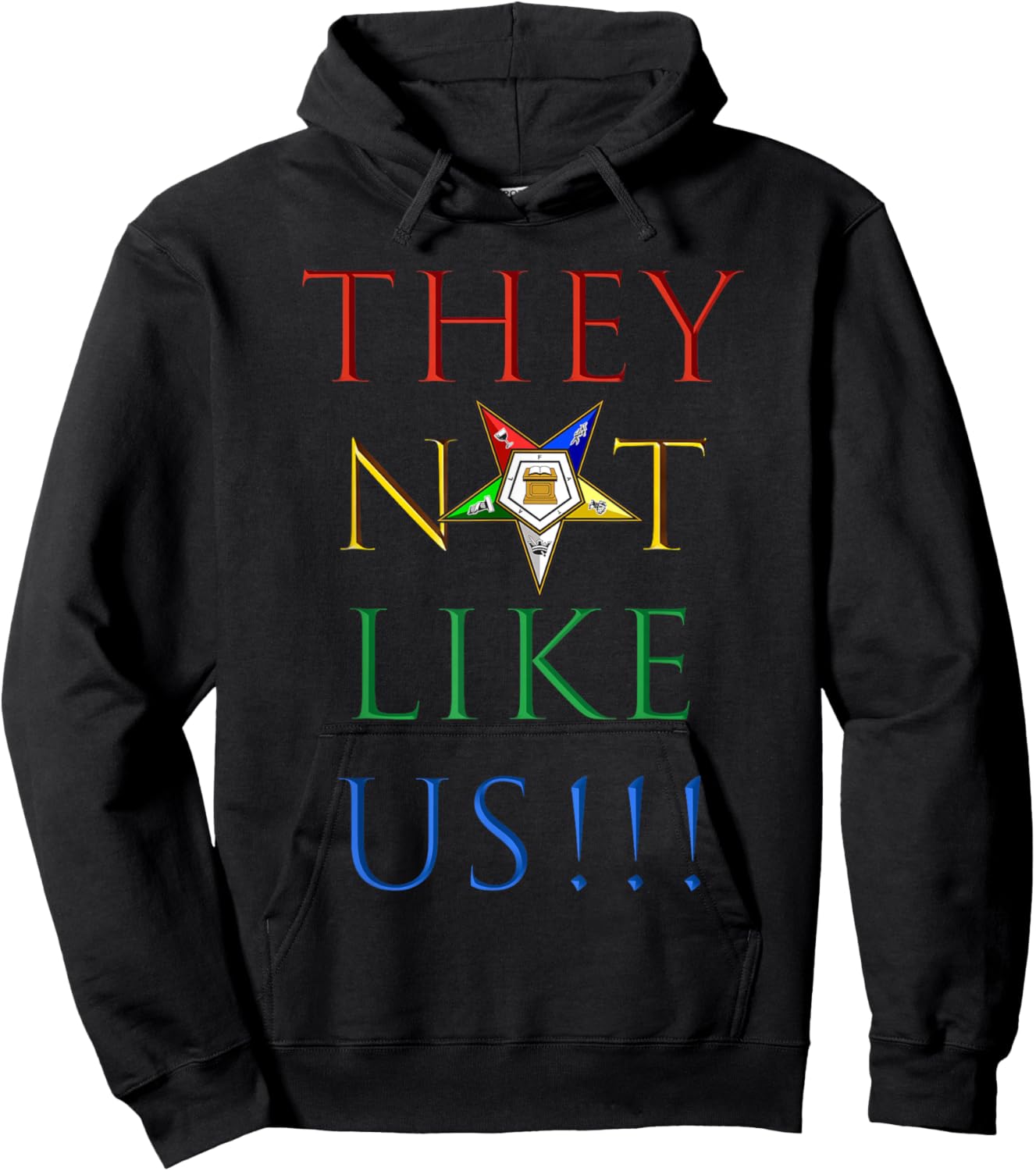 They Ain't Us OES Sisters Colorful Order of the Eastern Star Hoodie - Hoodie | Black