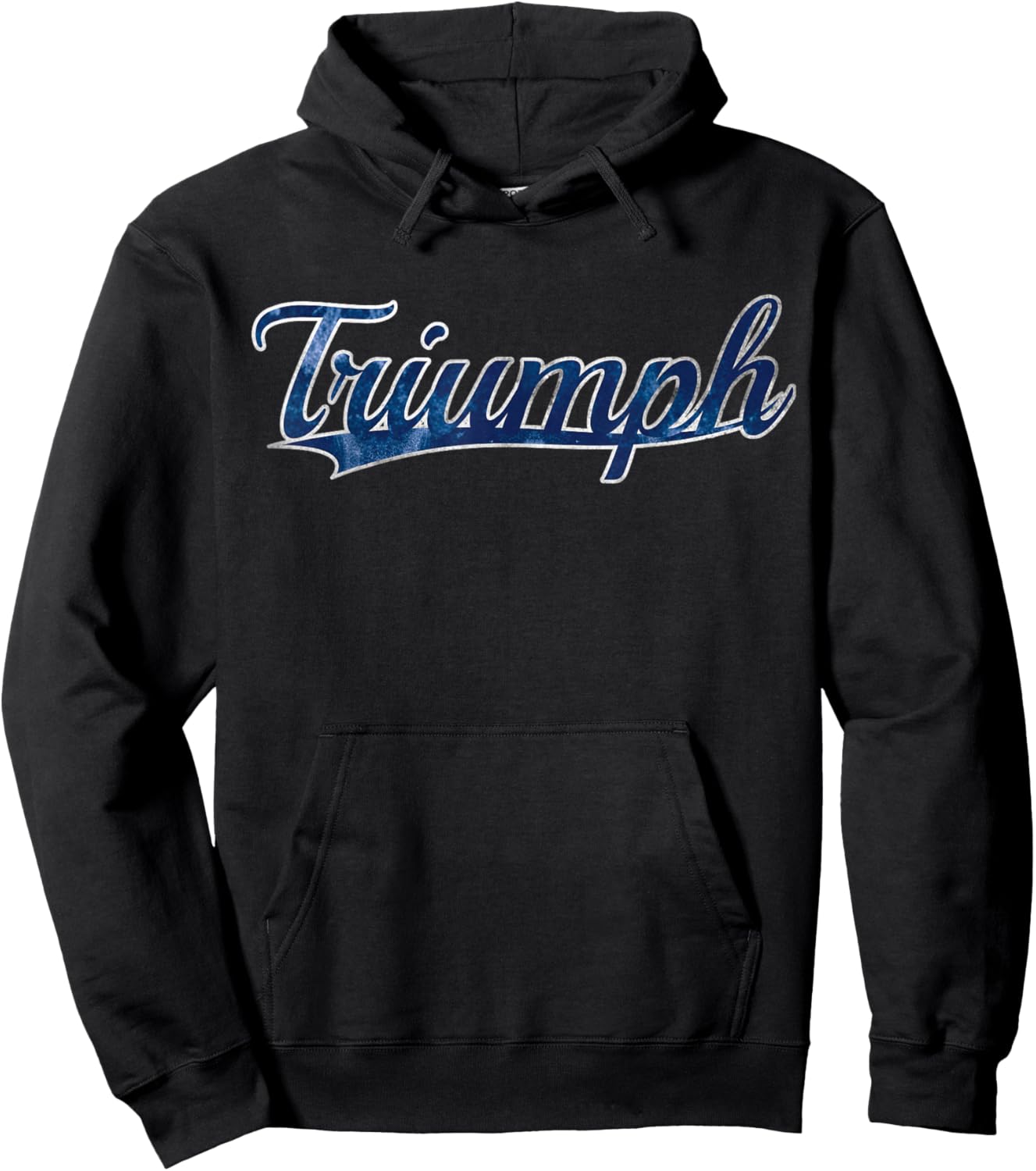 Triumph Victory Success Vintage Varsity Throwback Style Hoodie - Hoodie | Black