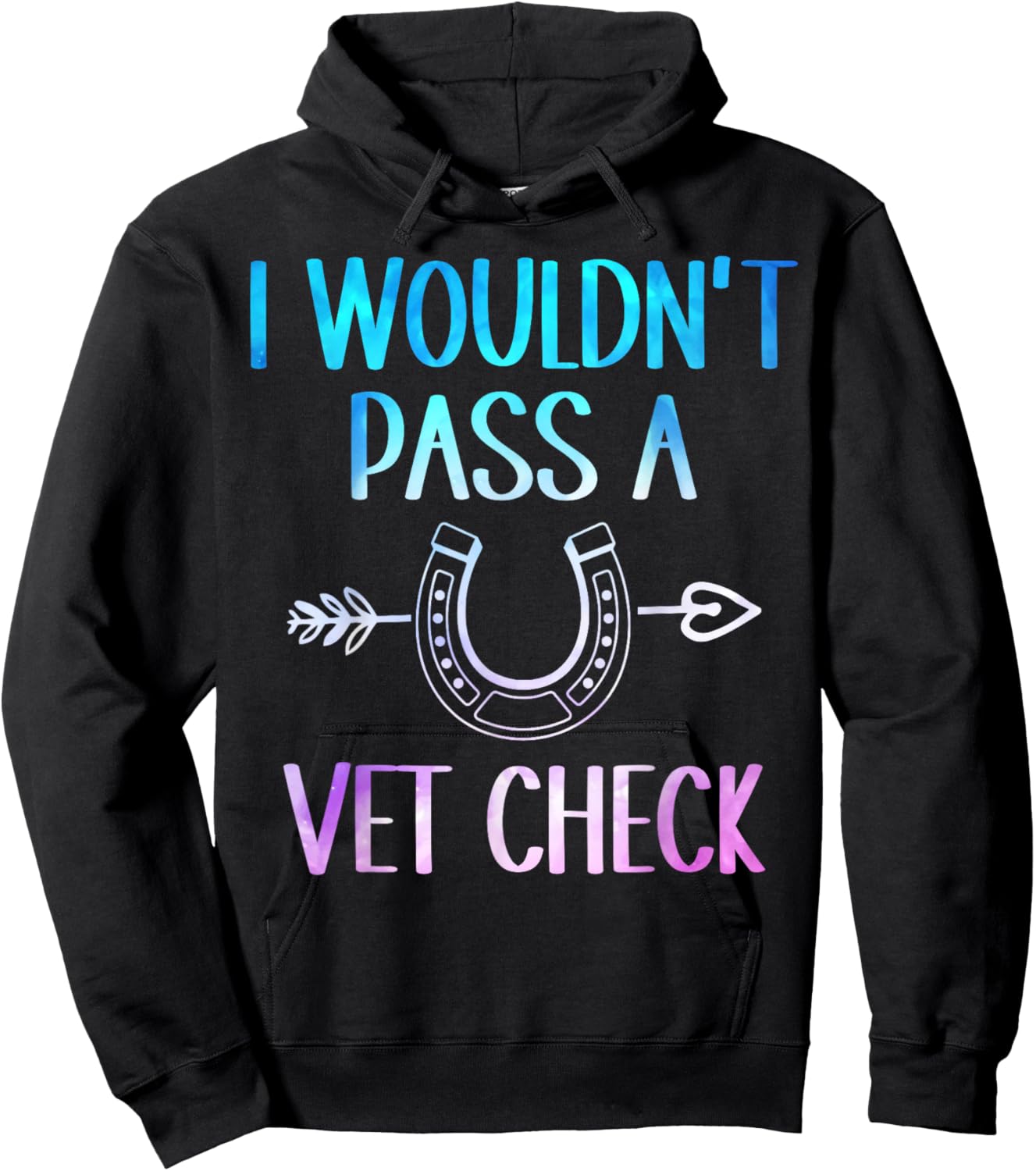 I wouldn't pass a Vet Check Equestrian Men Women Hoodie - Hoodie | Black