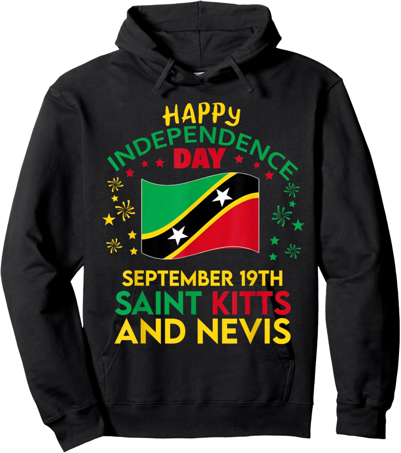 Saint Kitts and Nevis 42nd Independence Day Kittitian Pride Hoodie - Hoodie | Black