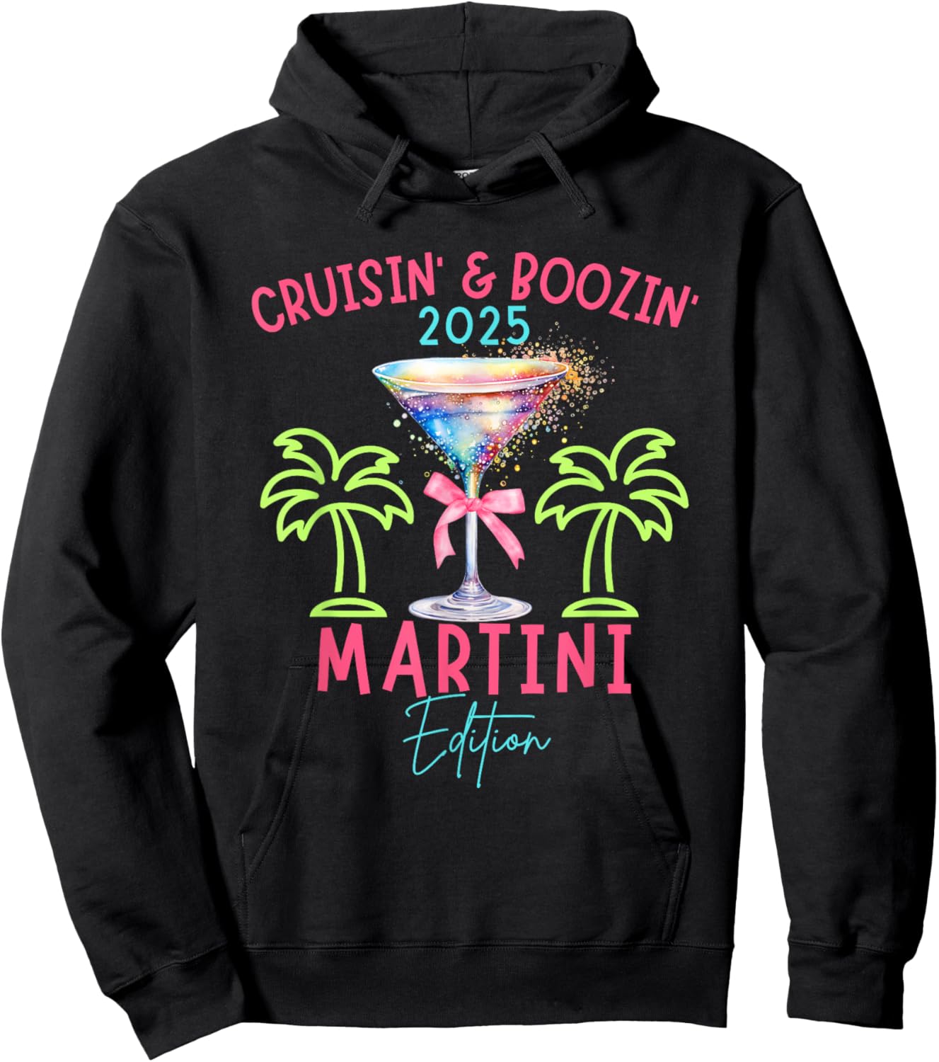 Cruisin Boozin Martini Edition Drinking Cruise 2025 Matching Hoodie - Hoodie | Black