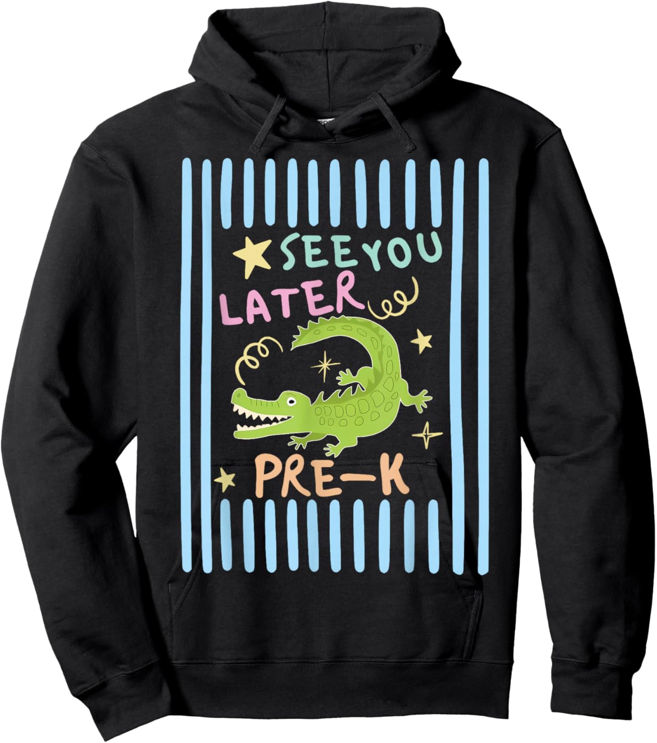 See You Later Pre K Cute Alligator Later Gator Teacher Kids Hoodie - Hoodie | Black