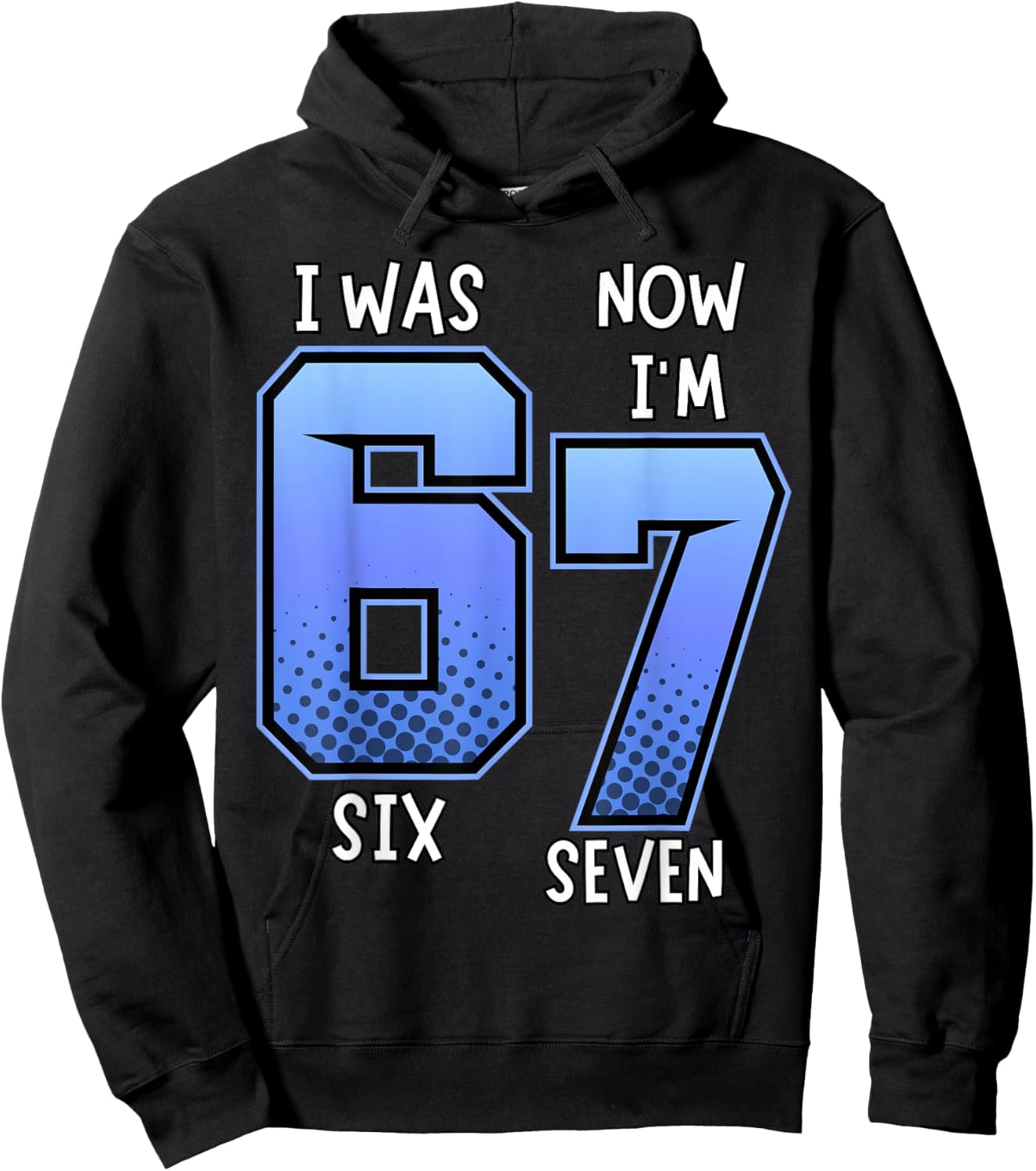 I Was 6 Now I'm 7 Birthday Shirt for Kids 7th Birthday Hoodie - Hoodie | Black